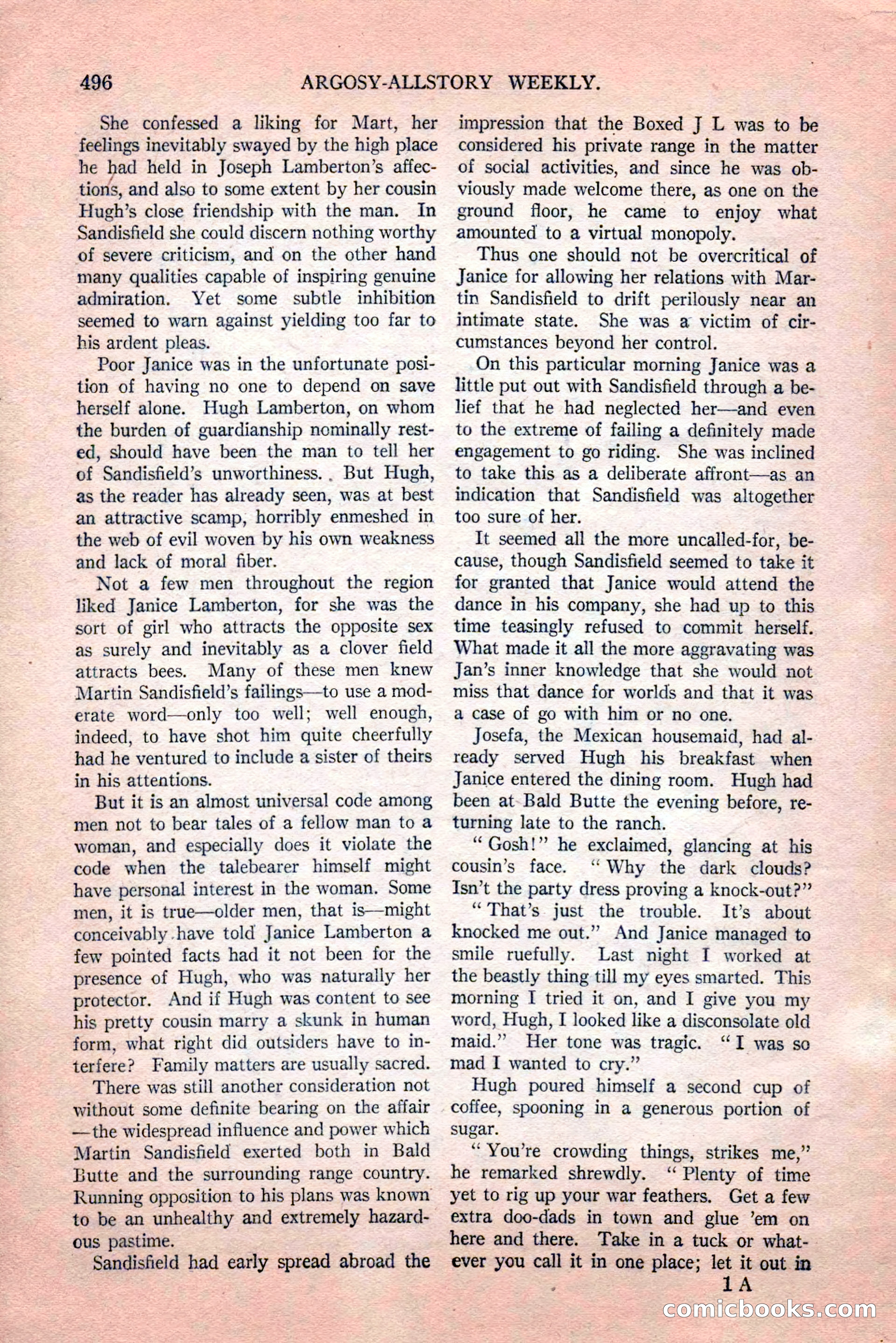 Argosy All-Story Weekly, Vol. 189, No. 4 — page 26 of 180