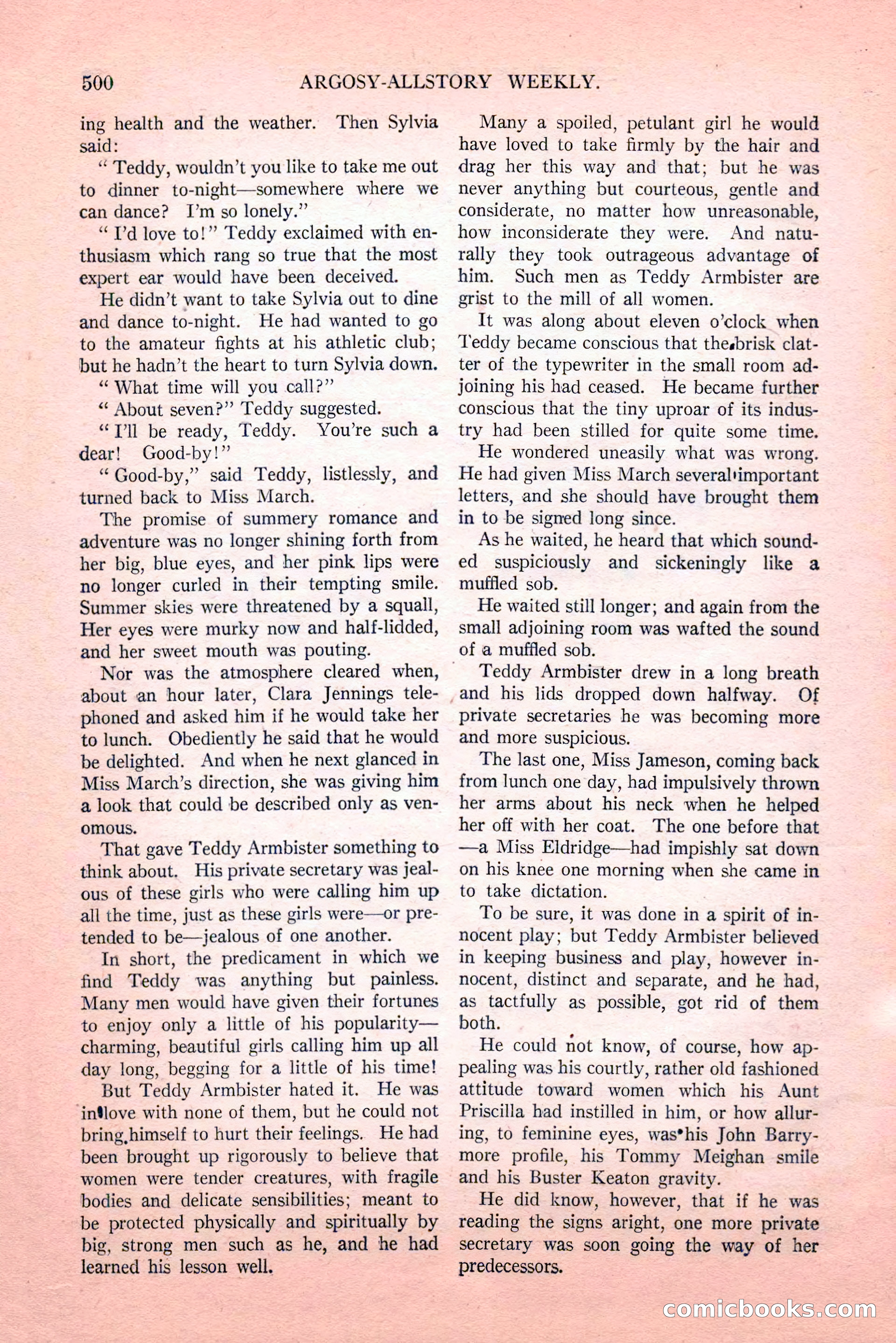 Argosy All-Story Weekly, Vol. 189, No. 4 — page 30 of 180