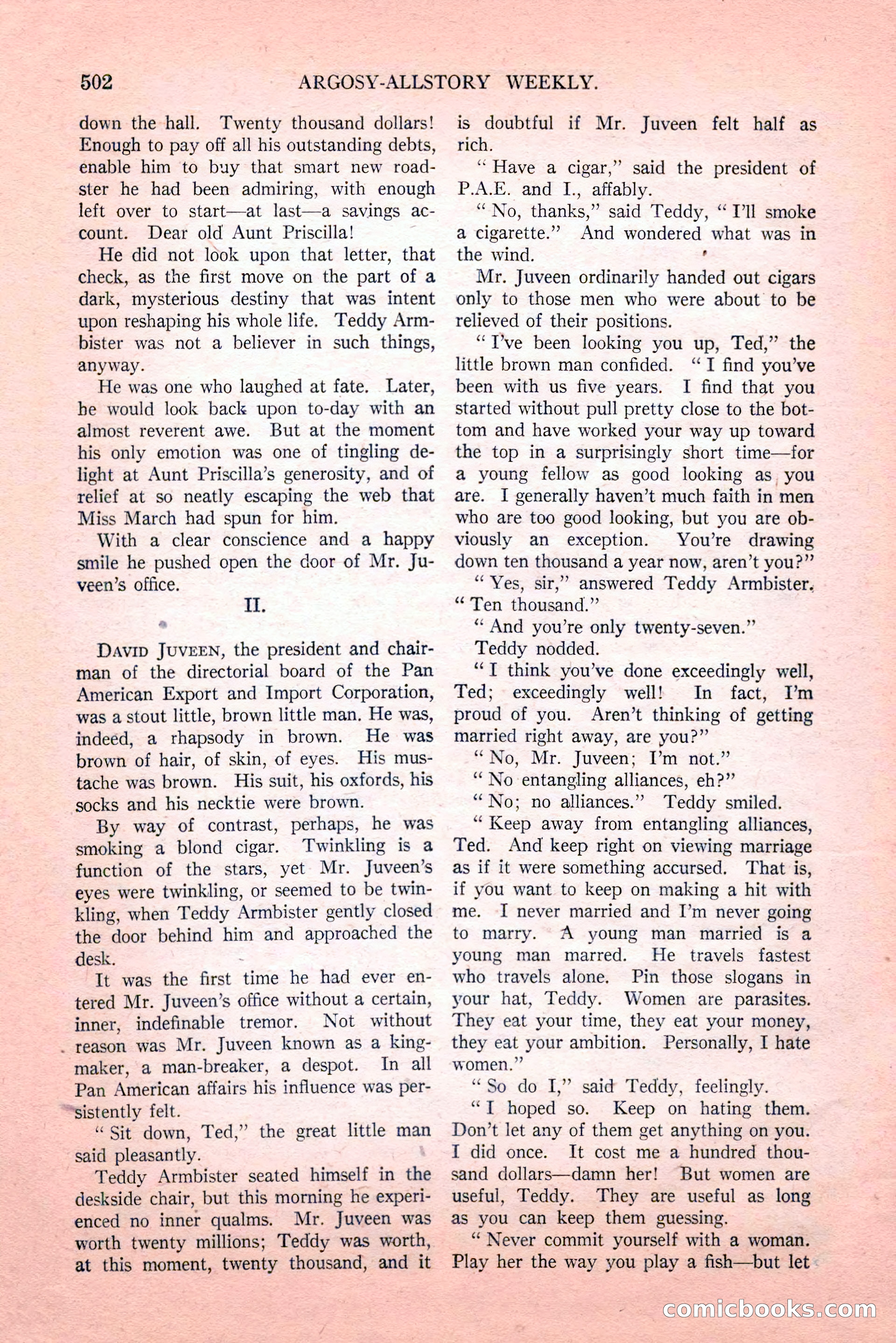 Argosy All-Story Weekly, Vol. 189, No. 4 — page 32 of 180