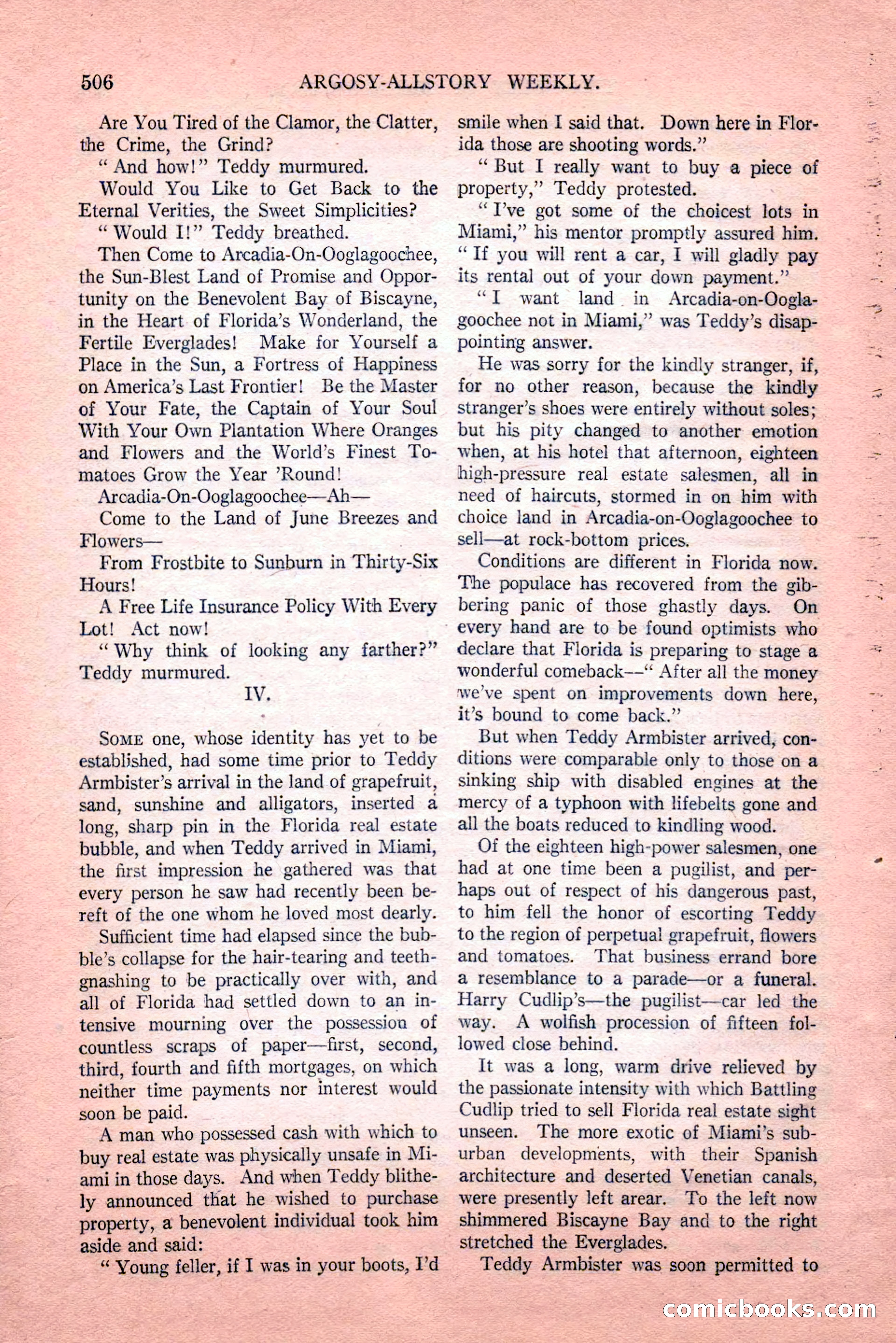 Argosy All-Story Weekly, Vol. 189, No. 4 — page 36 of 180