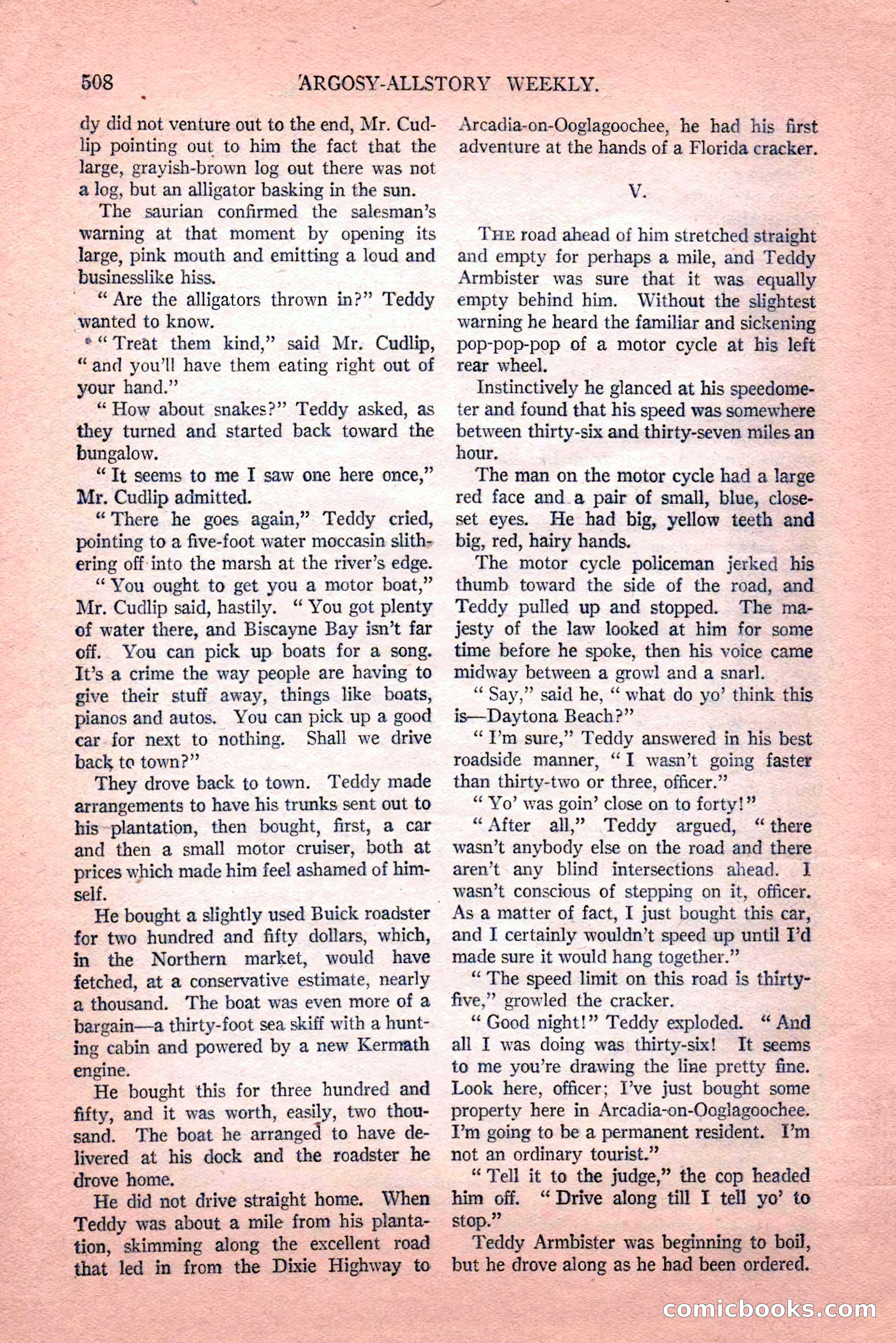 Argosy All-Story Weekly, Vol. 189, No. 4 — page 38 of 180