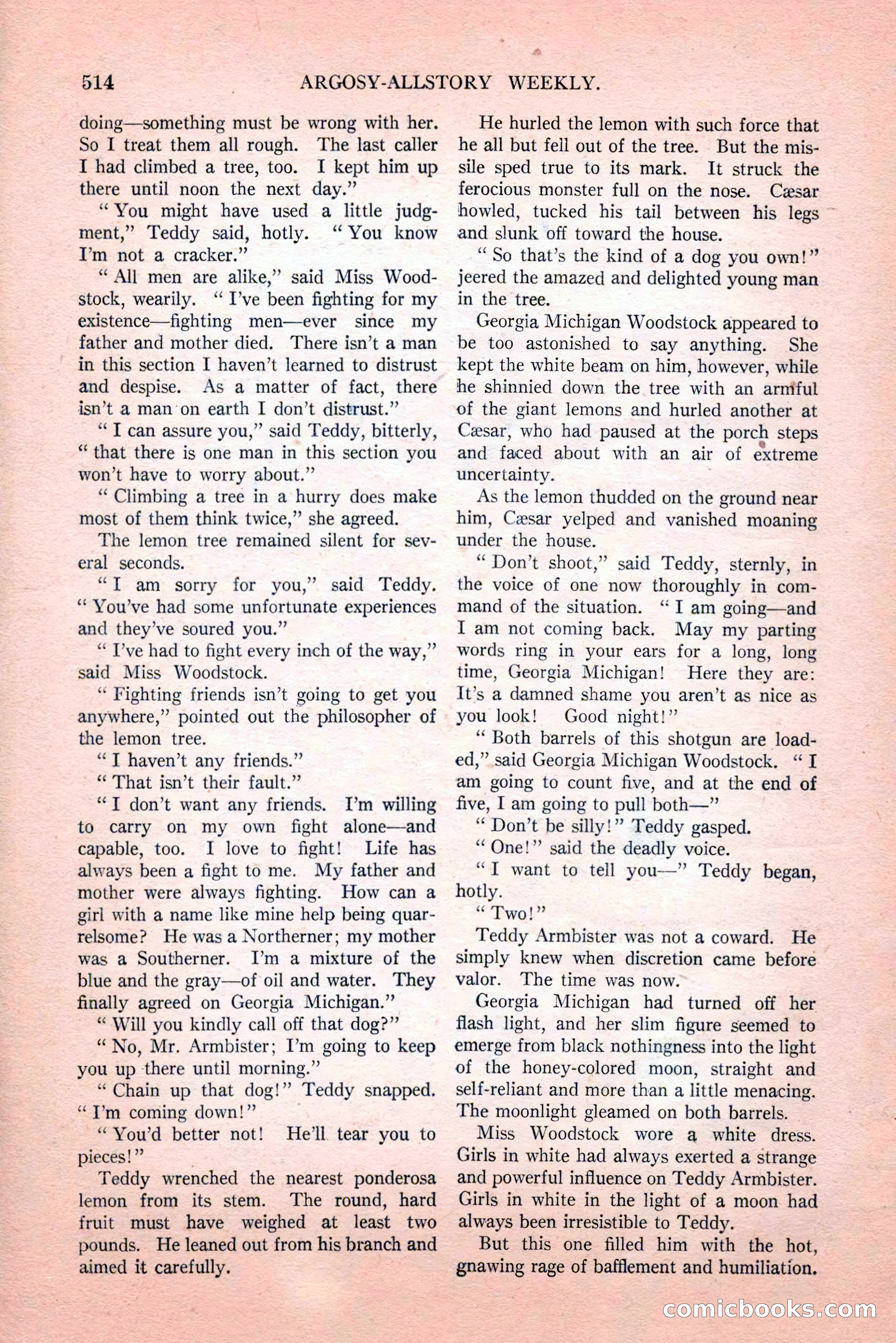 Argosy All-Story Weekly, Vol. 189, No. 4 — page 44 of 180