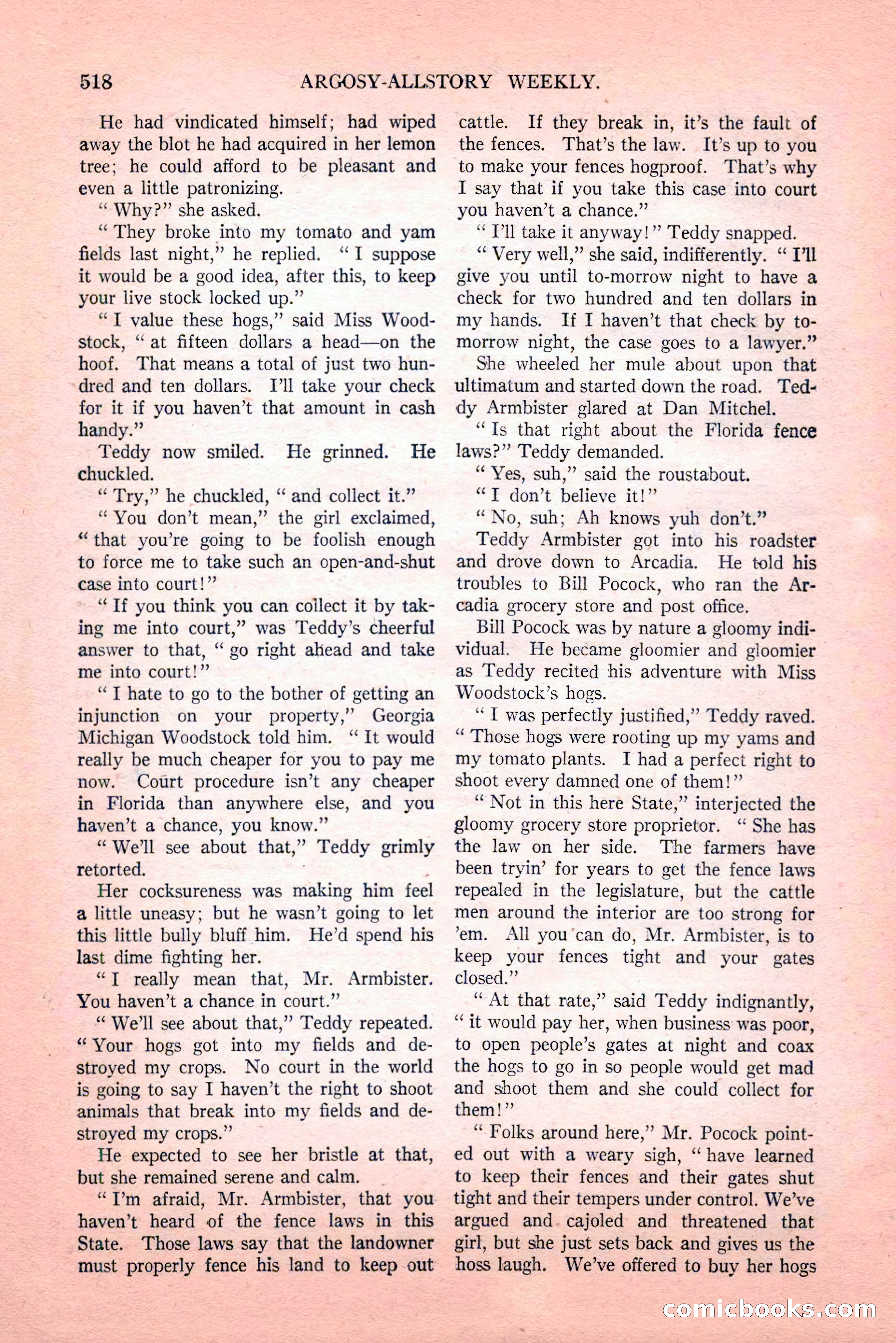 Argosy All-Story Weekly, Vol. 189, No. 4 — page 48 of 180