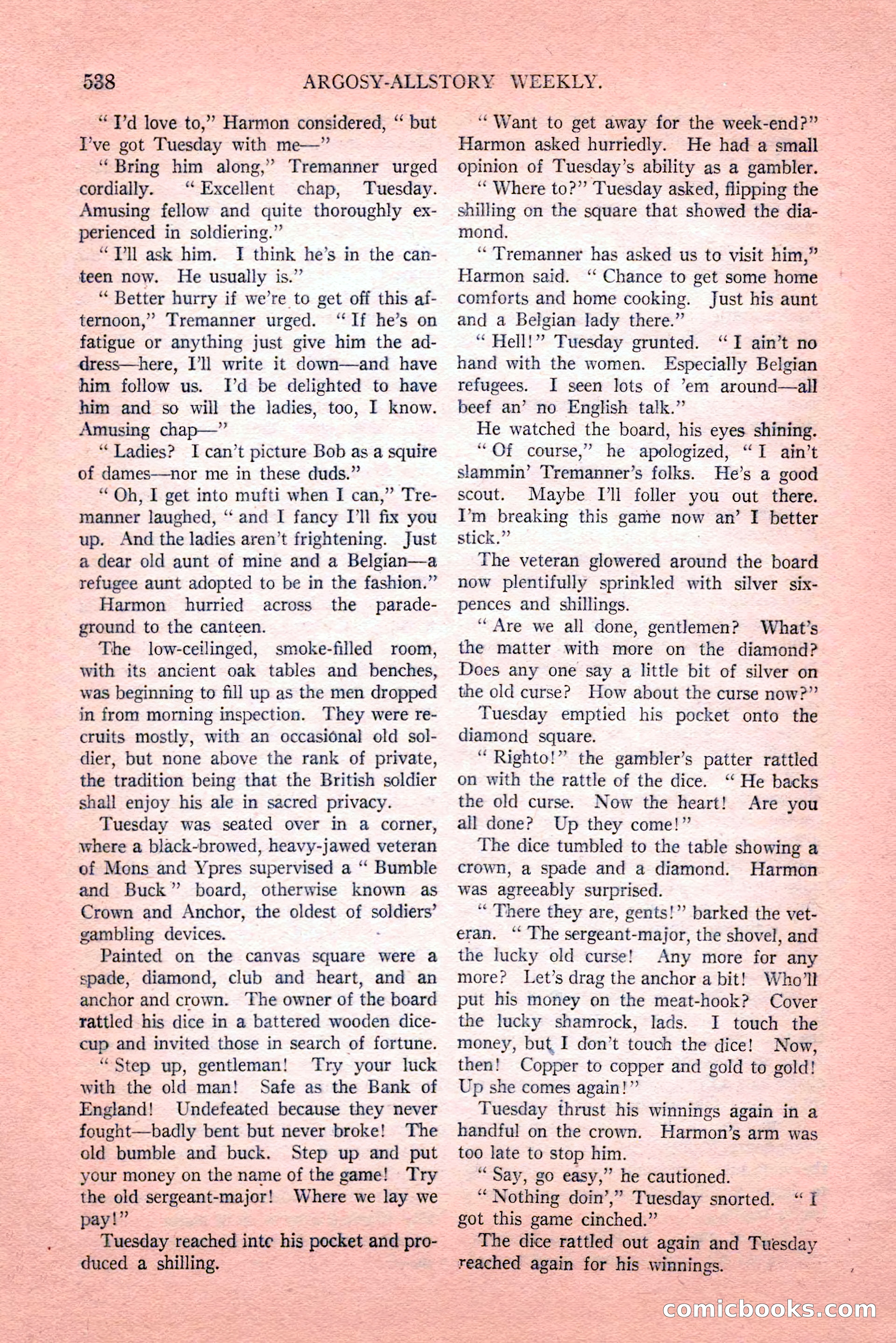 Argosy All-Story Weekly, Vol. 189, No. 4 — page 68 of 180
