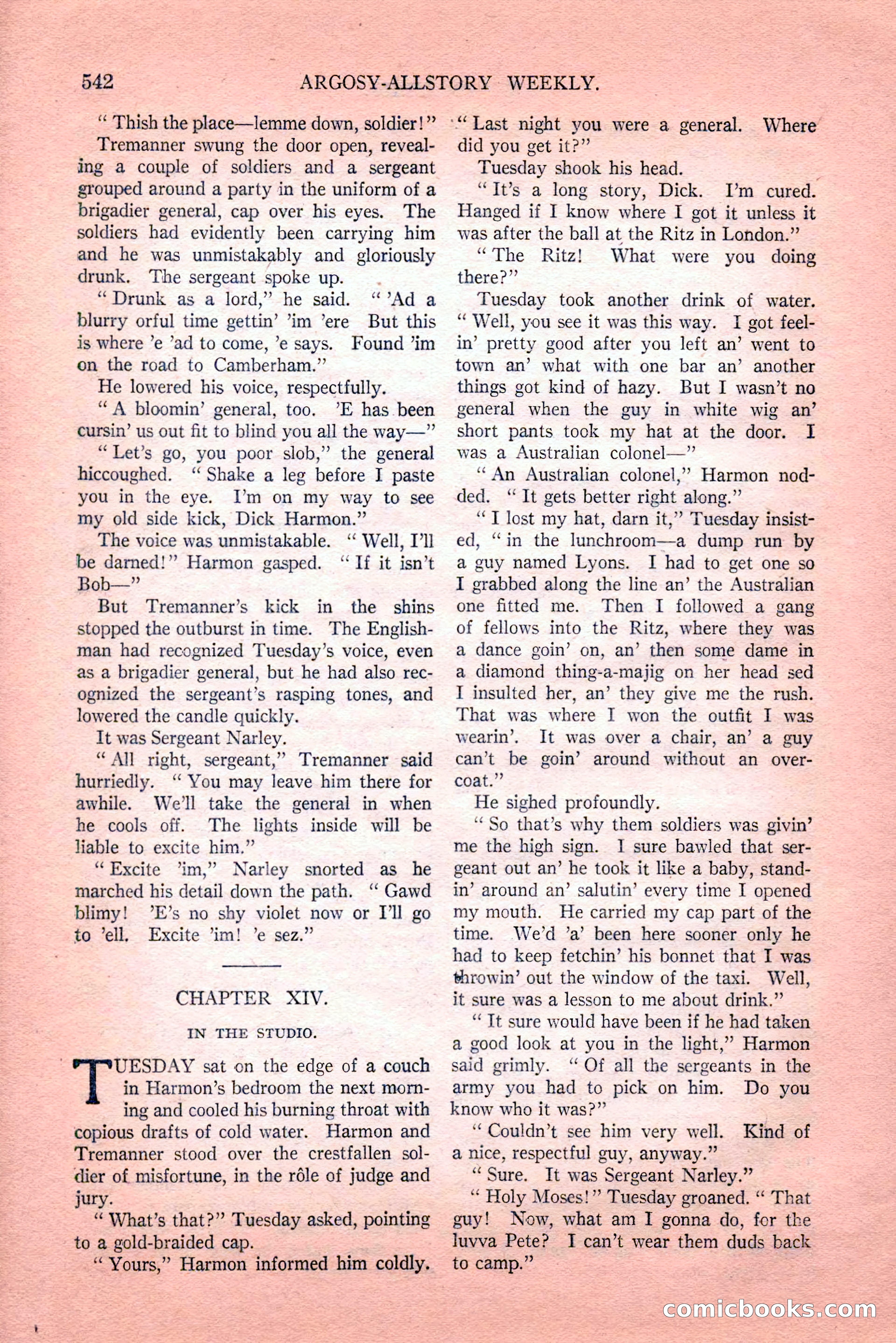 Argosy All-Story Weekly, Vol. 189, No. 4 — page 72 of 180