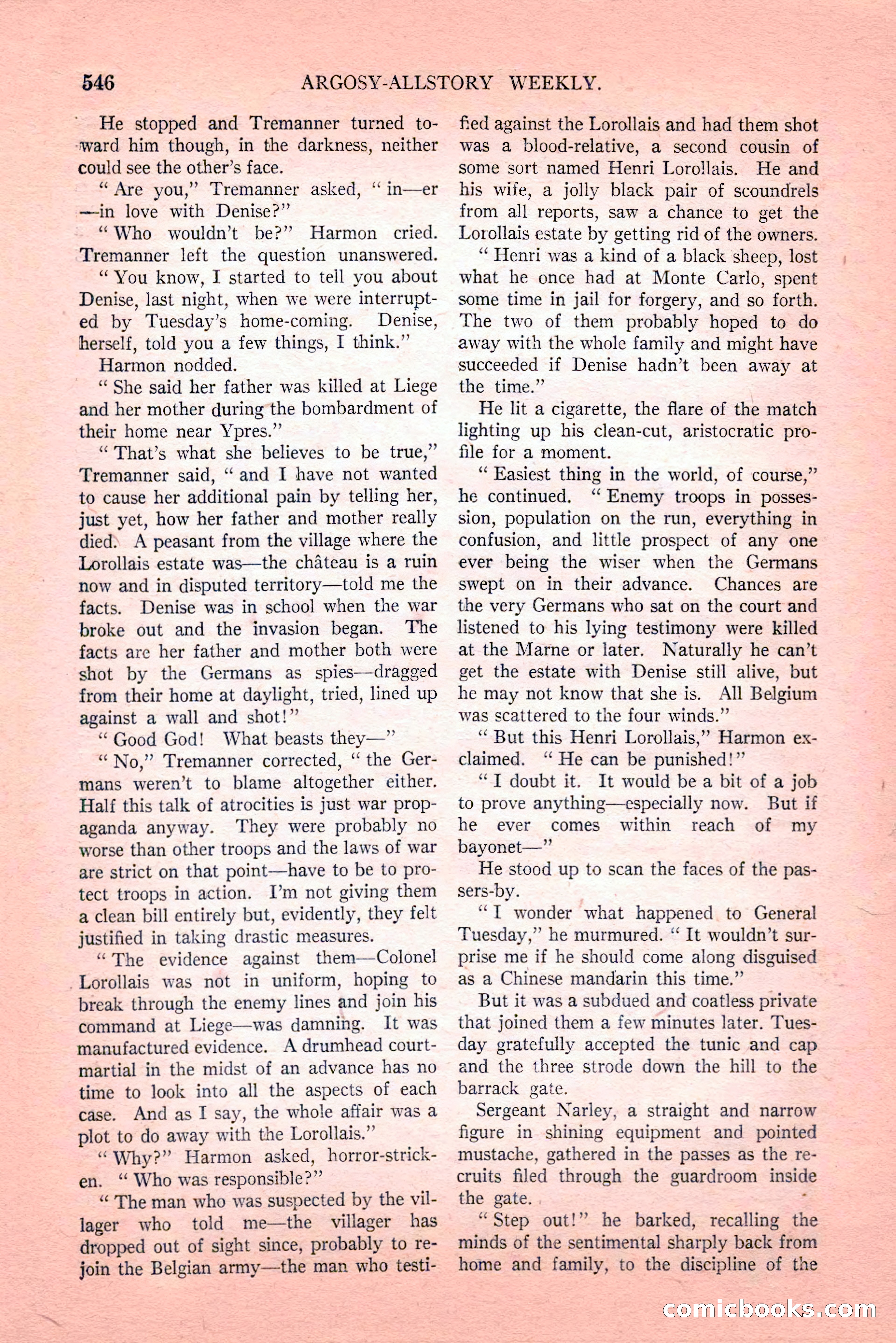 Argosy All-Story Weekly, Vol. 189, No. 4 — page 76 of 180