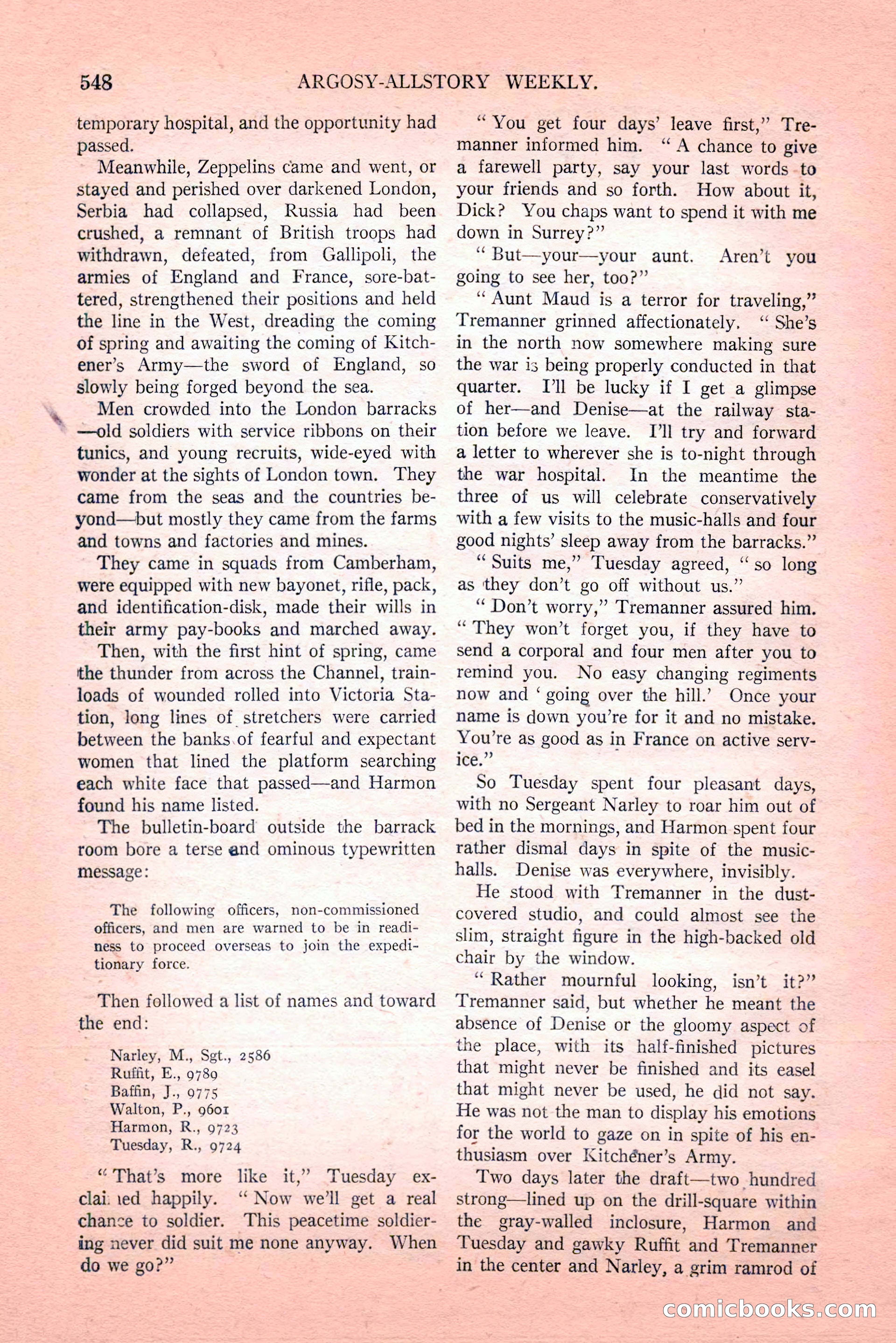 Argosy All-Story Weekly, Vol. 189, No. 4 — page 78 of 180