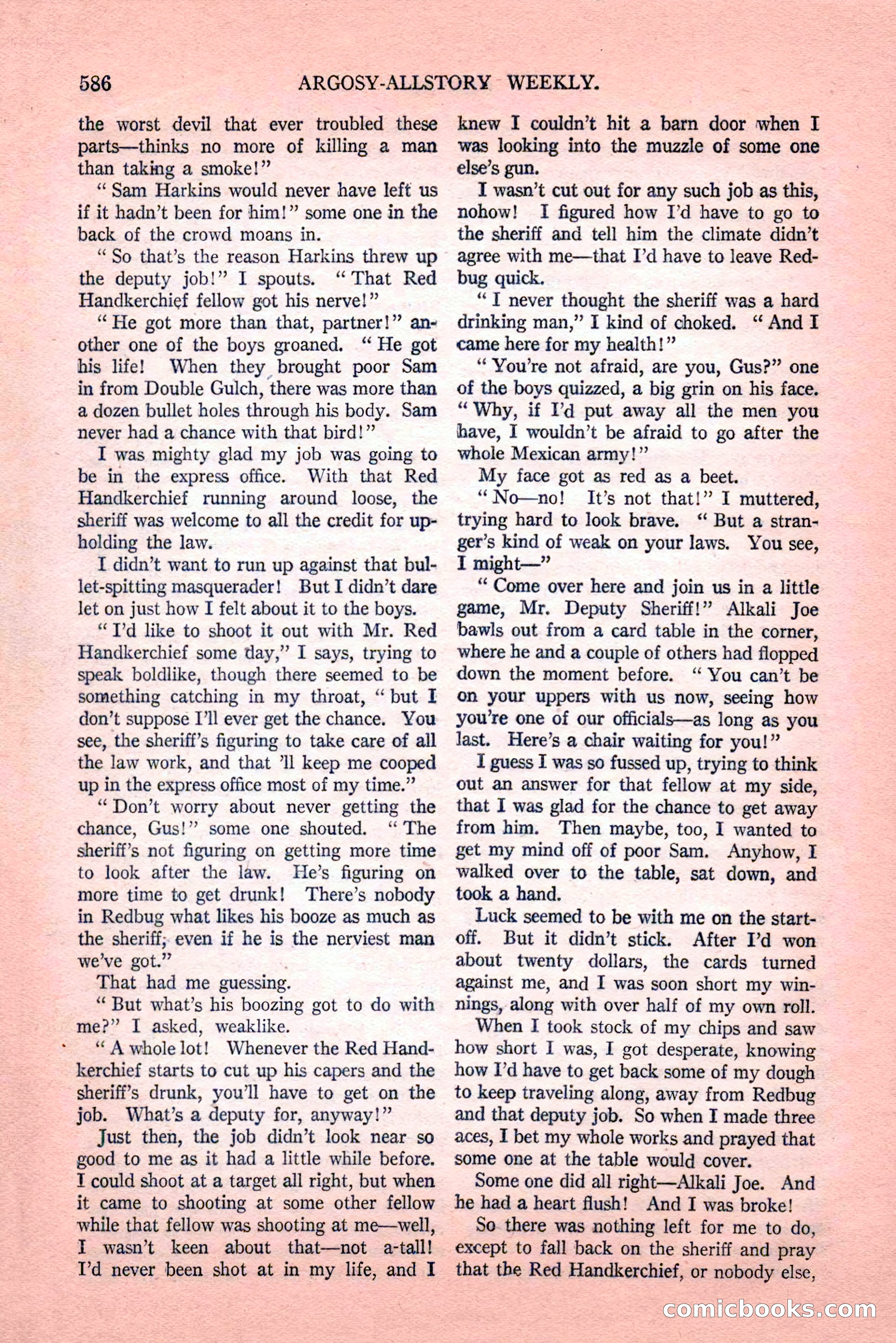 Argosy All-Story Weekly, Vol. 189, No. 4 — page 116 of 180
