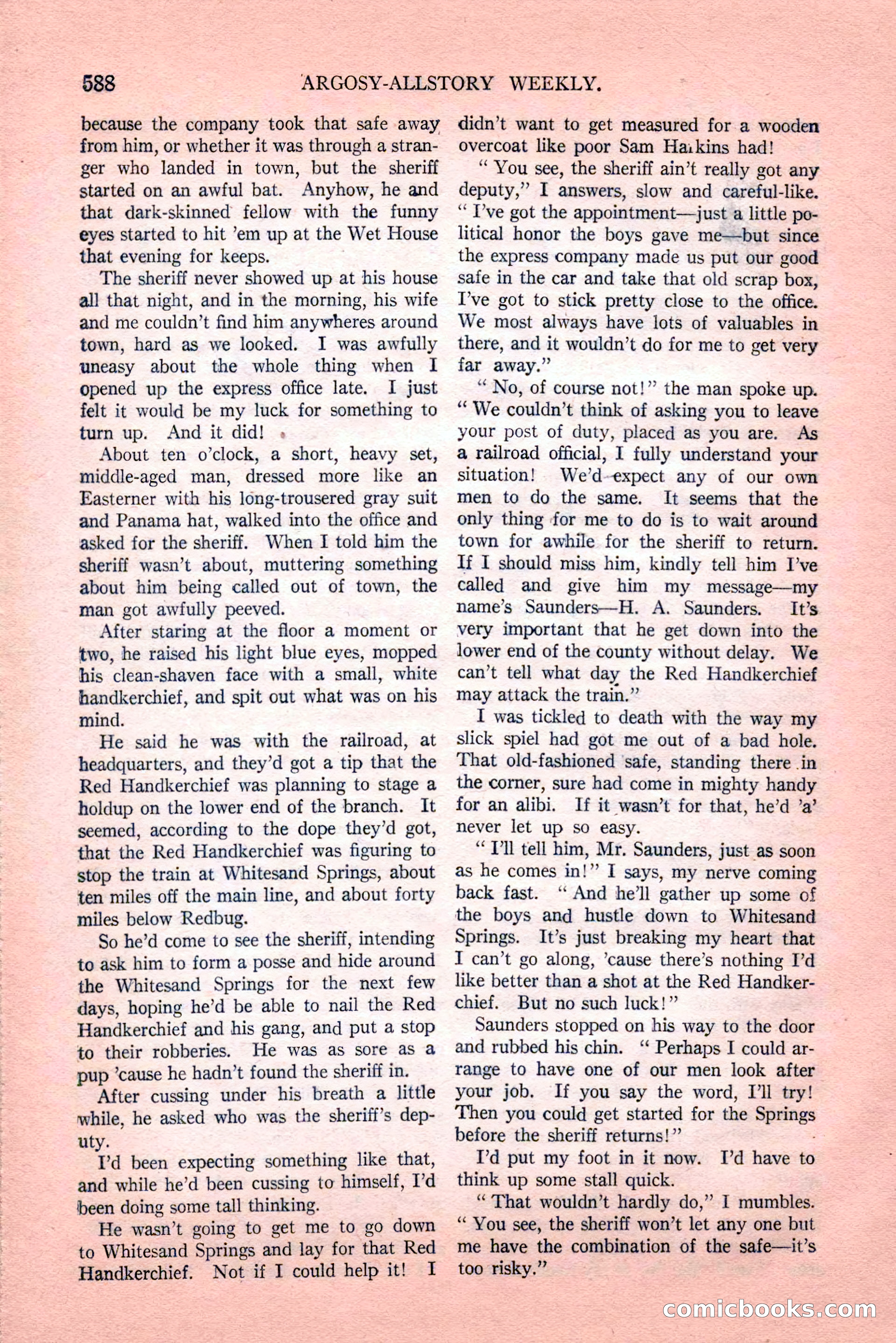 Argosy All-Story Weekly, Vol. 189, No. 4 — page 118 of 180