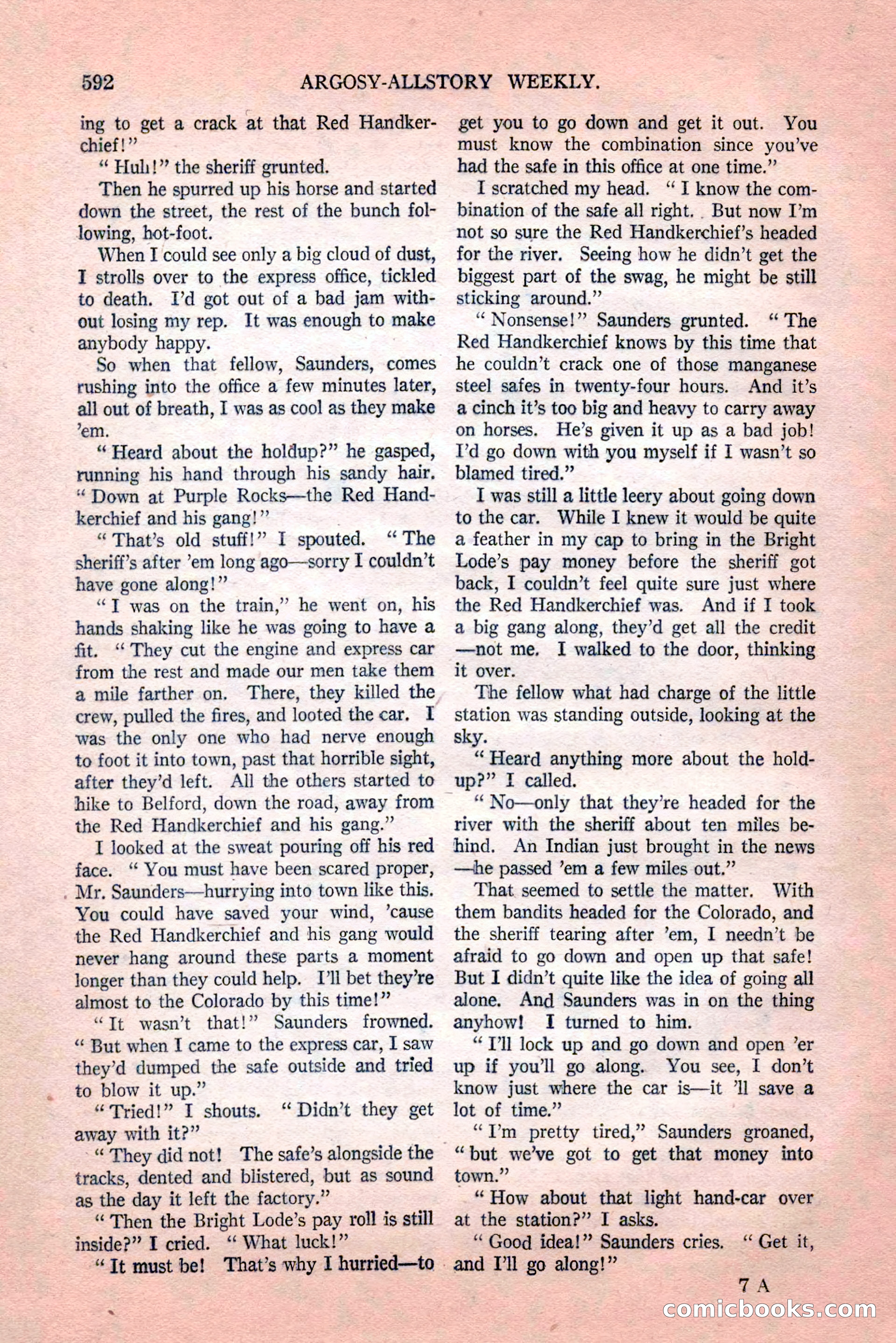 Argosy All-Story Weekly, Vol. 189, No. 4 — page 122 of 180