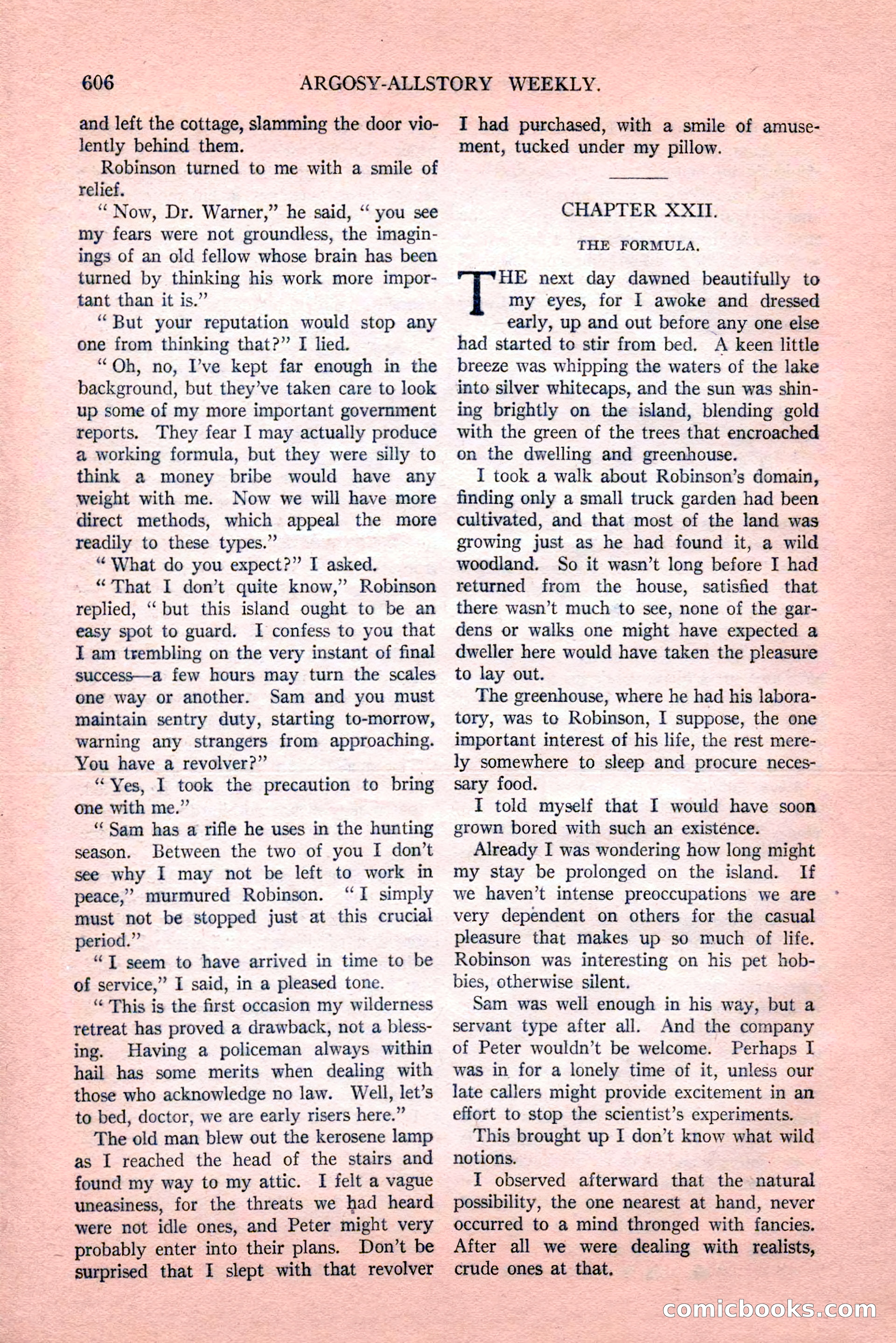 Argosy All-Story Weekly, Vol. 189, No. 4 — page 136 of 180