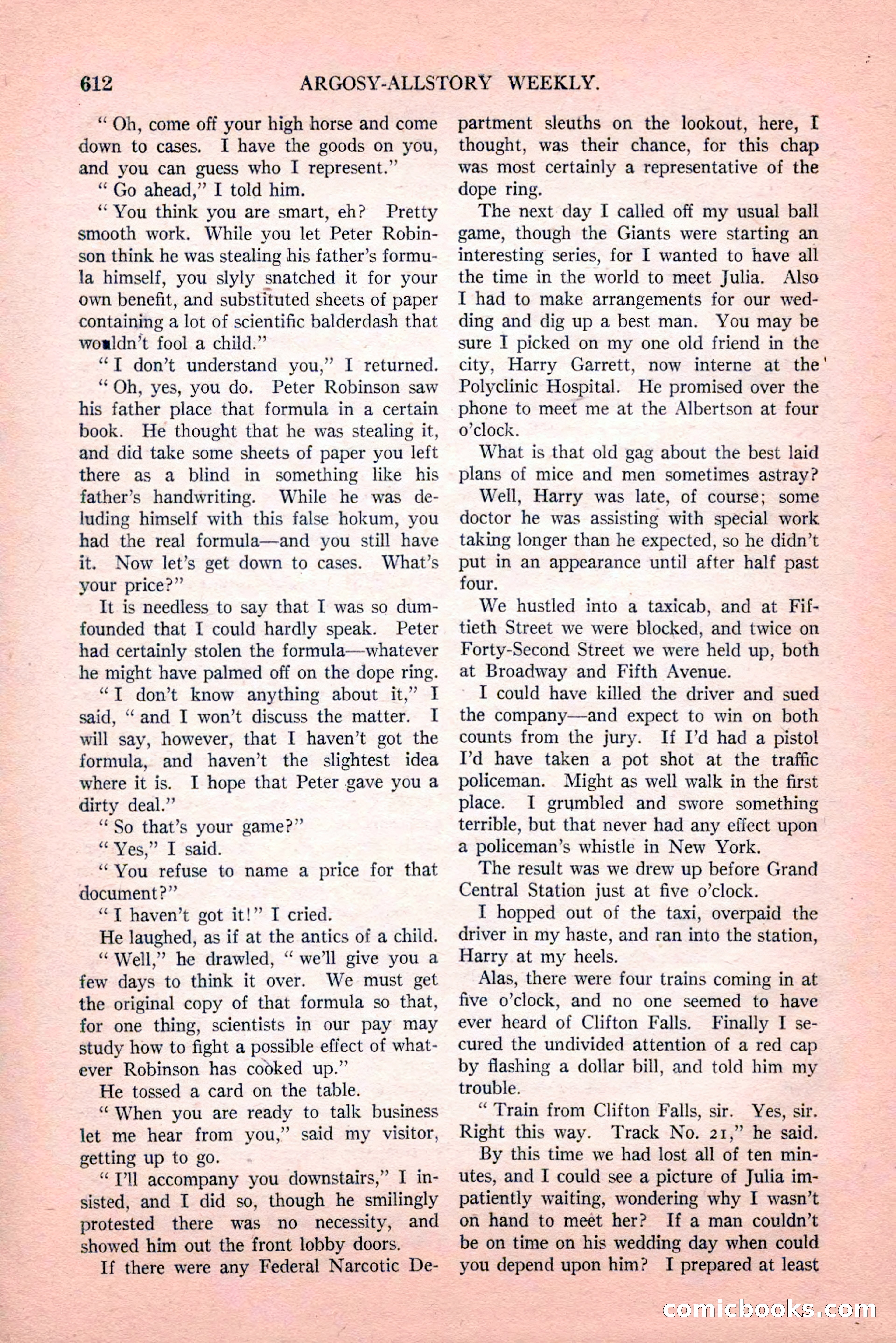 Argosy All-Story Weekly, Vol. 189, No. 4 — page 142 of 180