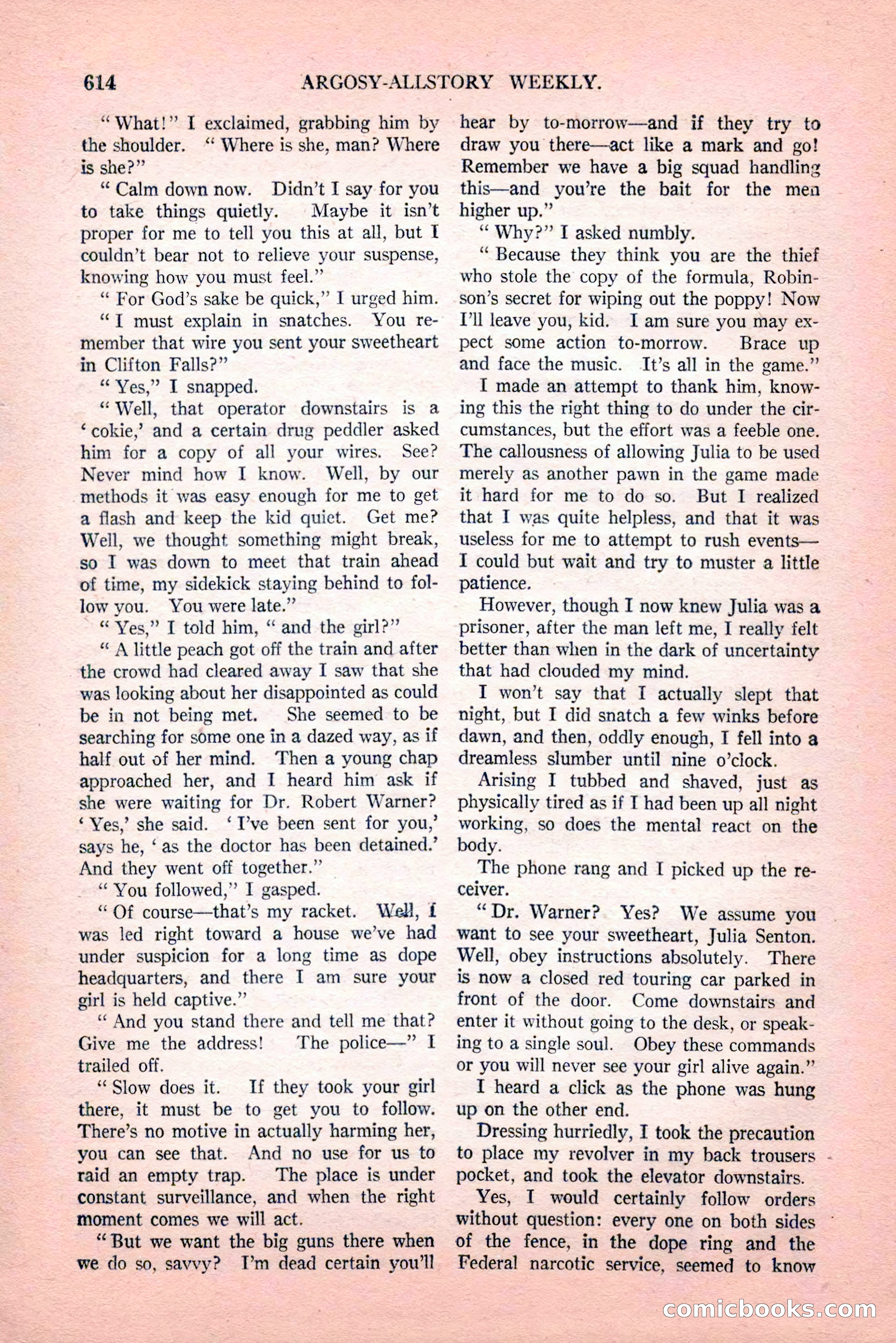 Argosy All-Story Weekly, Vol. 189, No. 4 — page 144 of 180