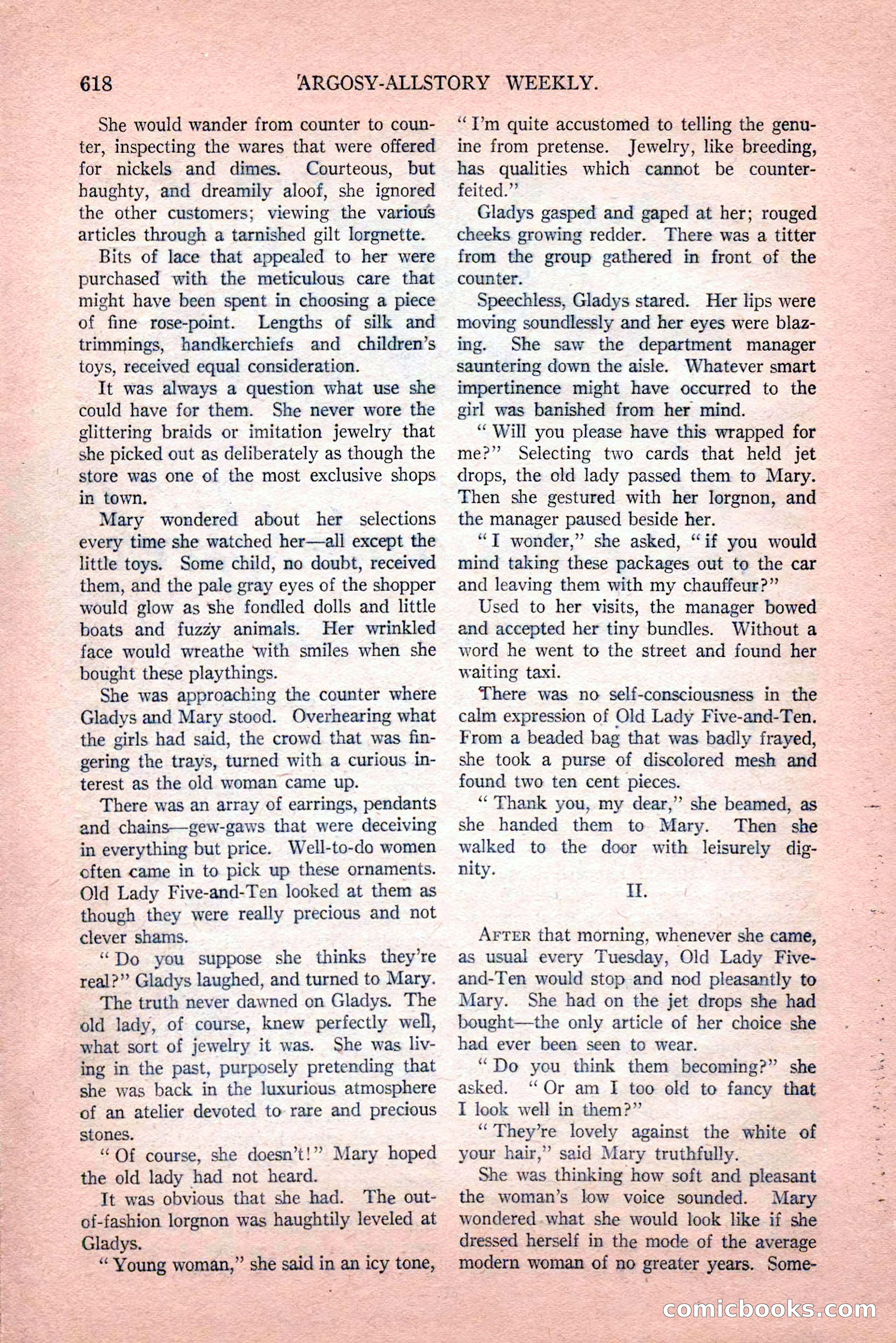 Argosy All-Story Weekly, Vol. 189, No. 4 — page 148 of 180