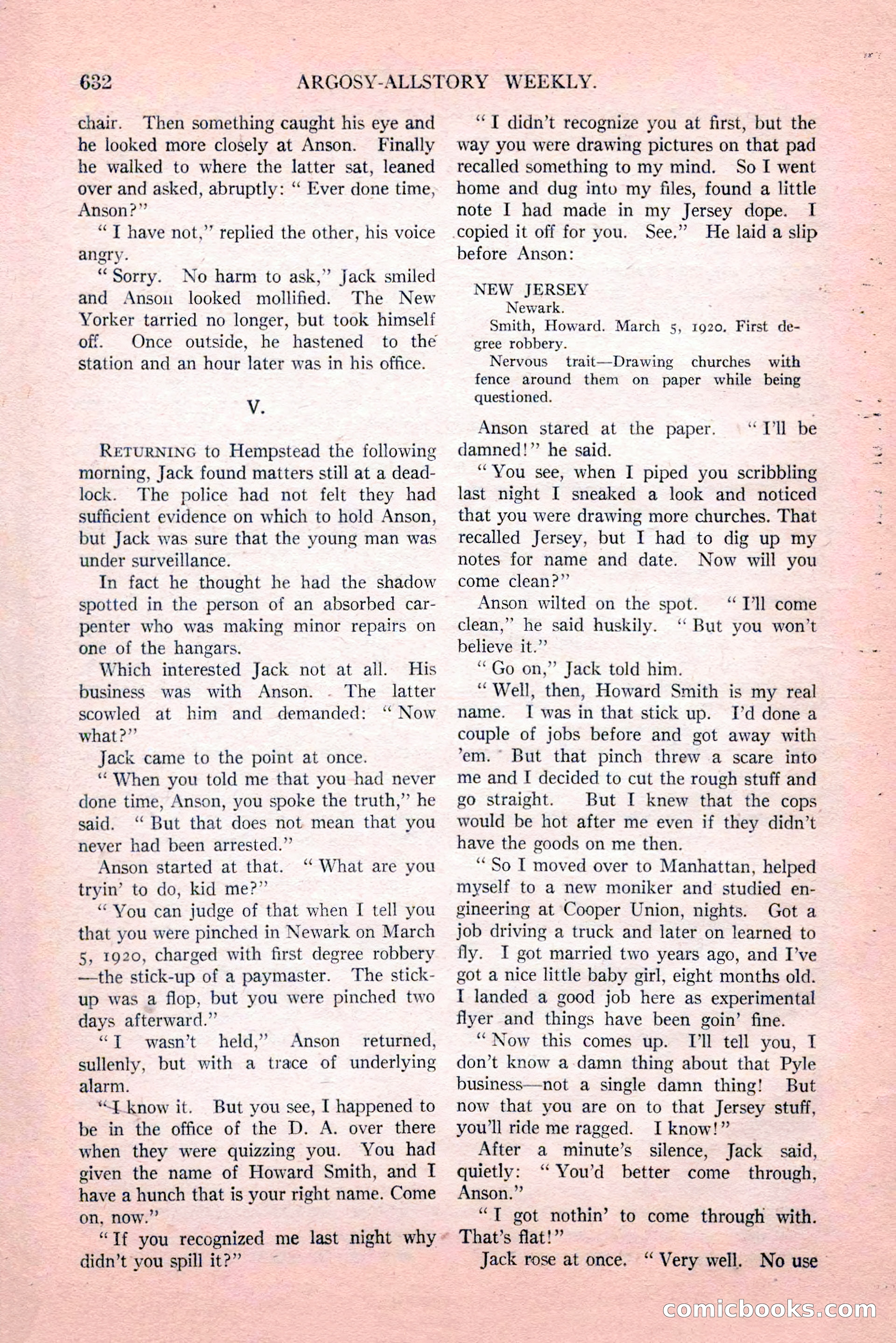 Argosy All-Story Weekly, Vol. 189, No. 4 — page 162 of 180