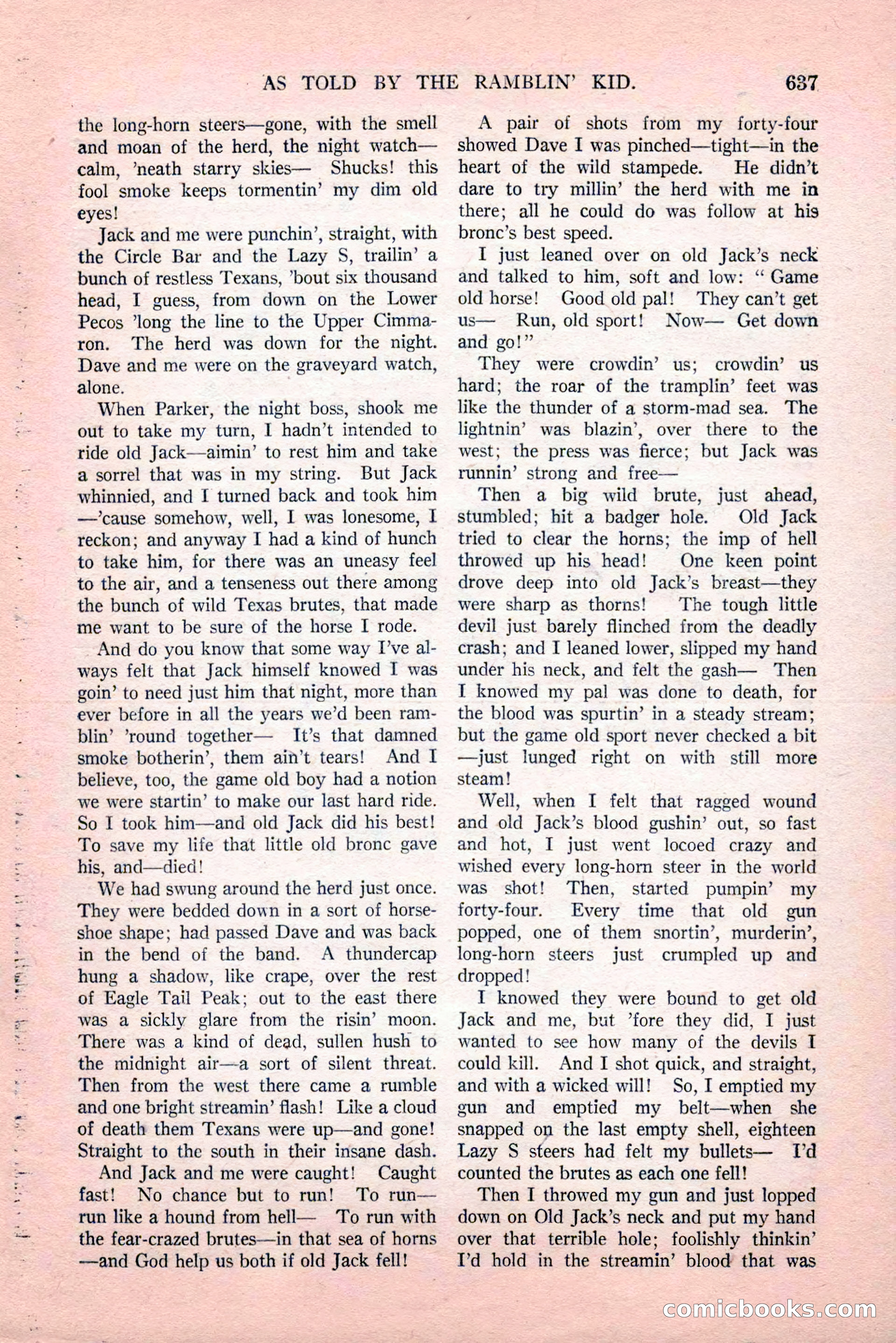 Argosy All-Story Weekly, Vol. 189, No. 4 — page 167 of 180