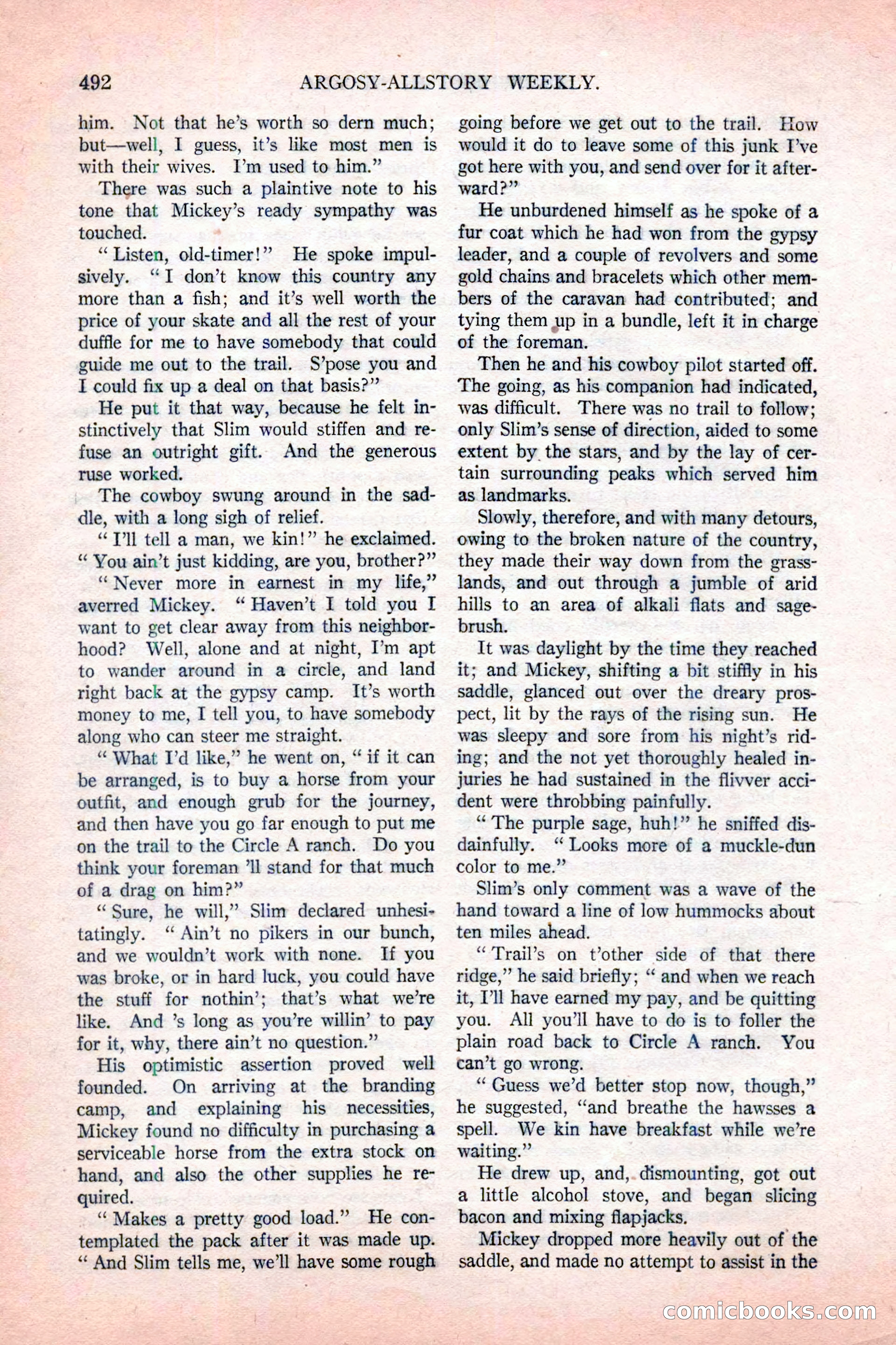Argosy All-Story Weekly, November 12, 1927 — page 18 of 168