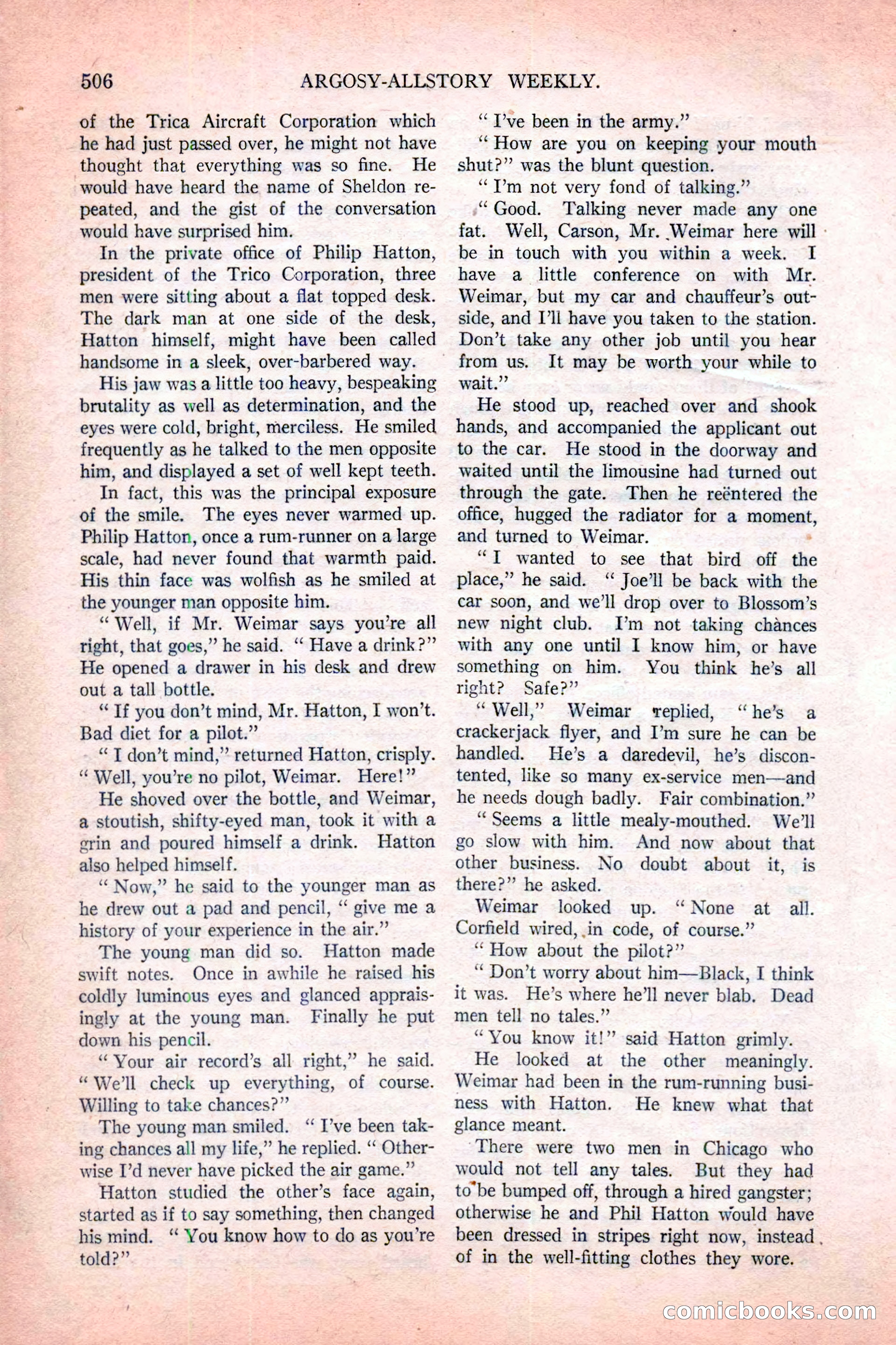 Argosy All-Story Weekly, November 12, 1927 — page 32 of 168