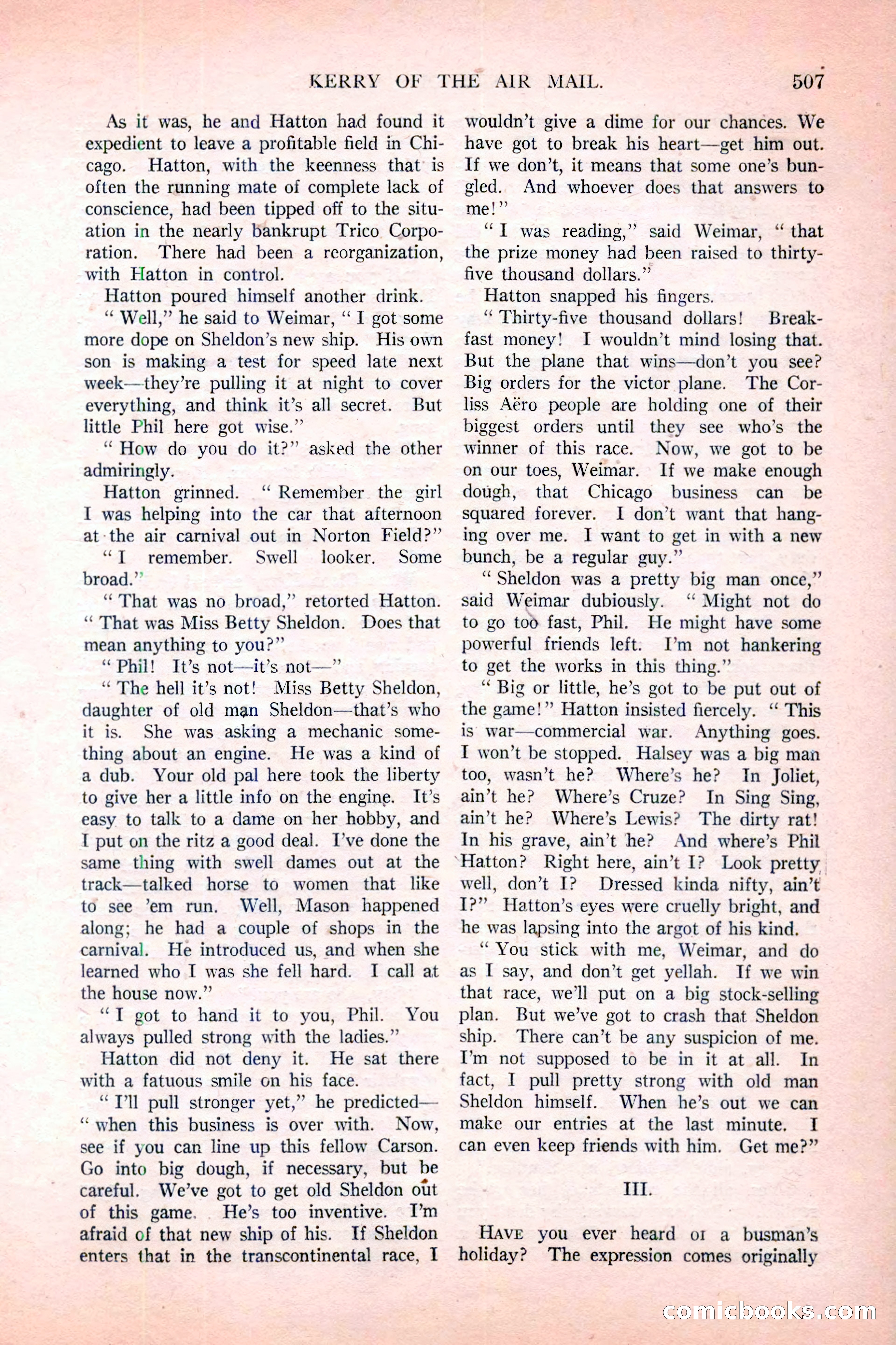 Argosy All-Story Weekly, November 12, 1927 — page 33 of 168