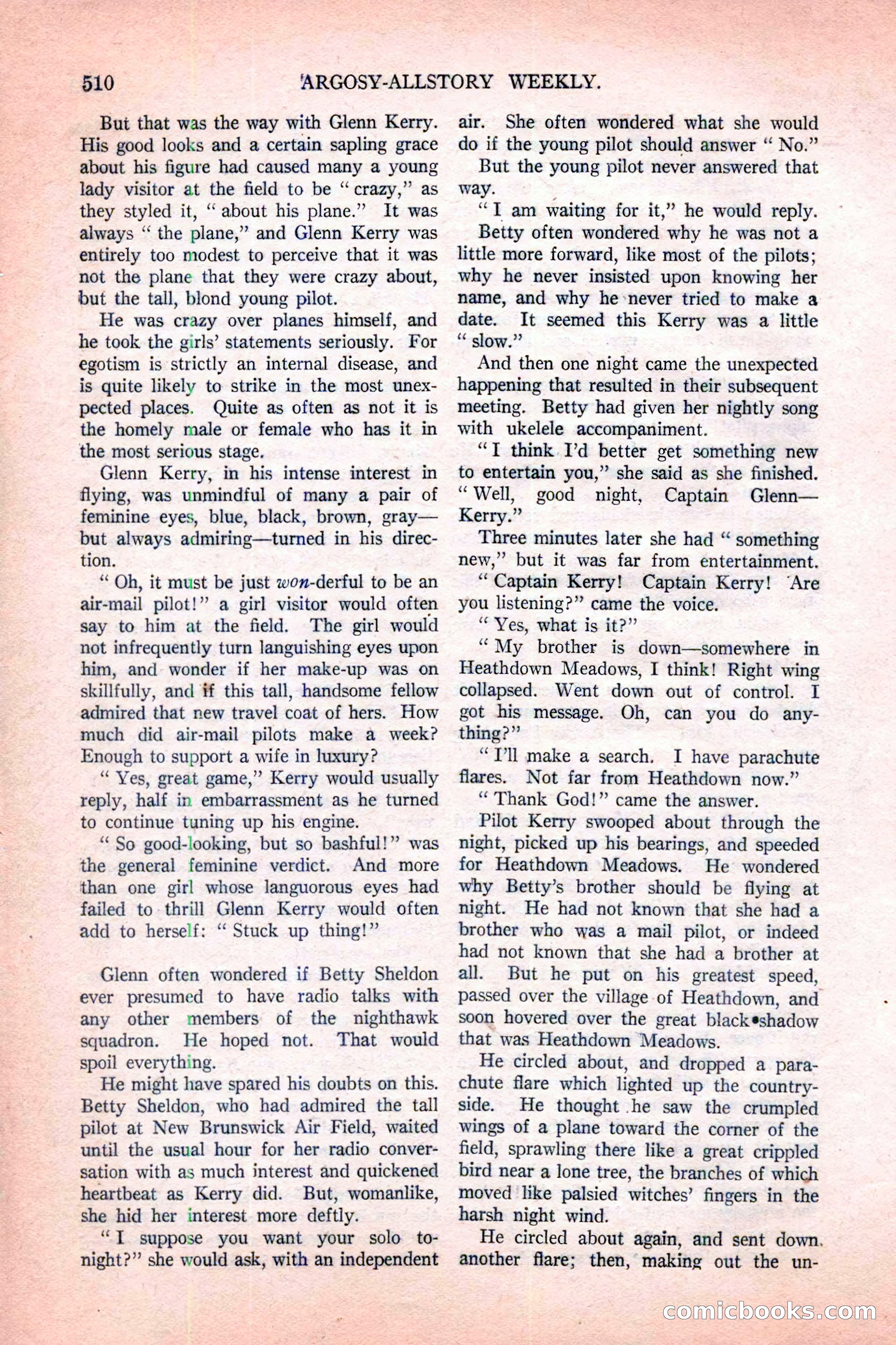 Argosy All-Story Weekly, November 12, 1927 — page 36 of 168