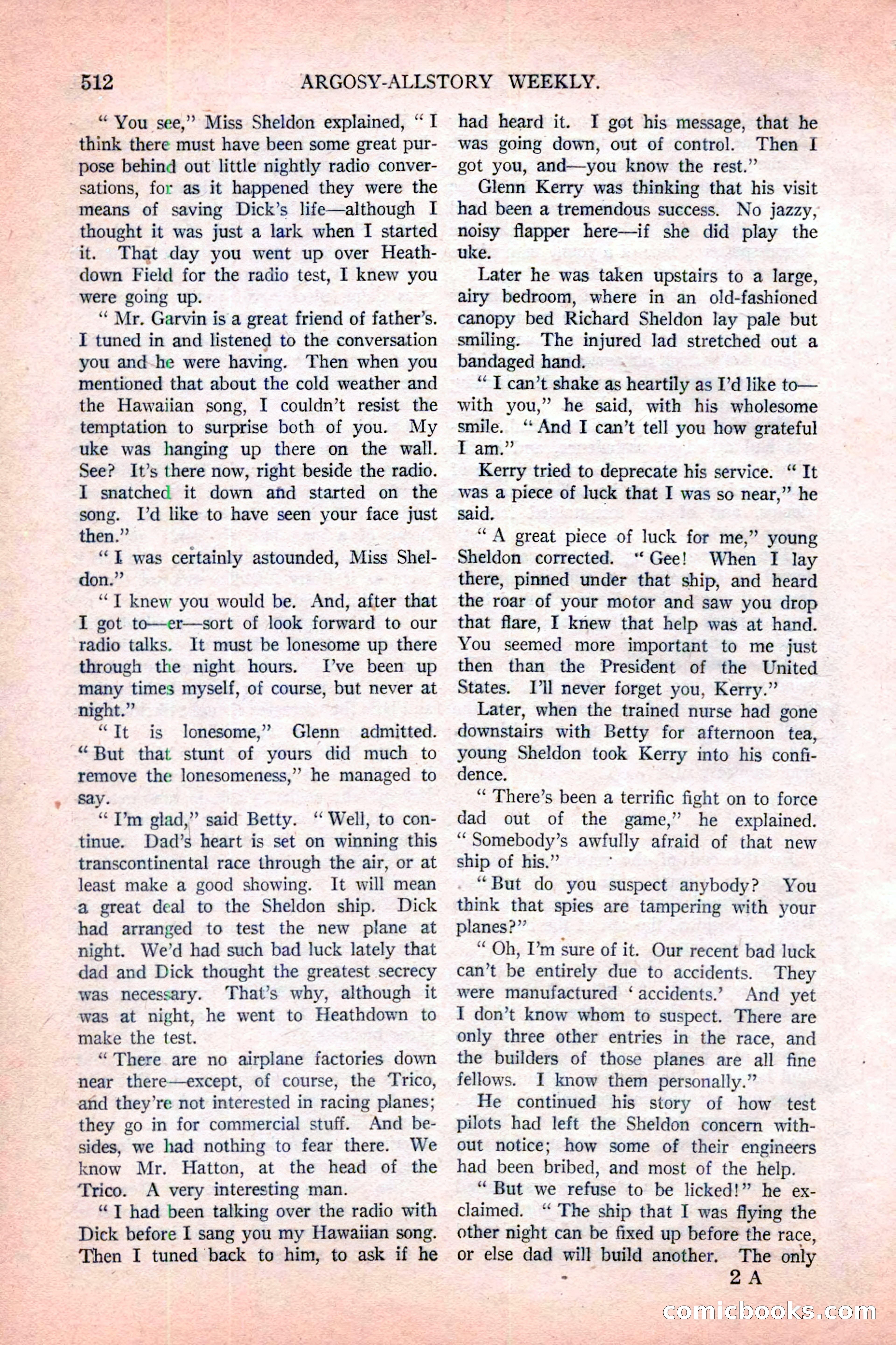 Argosy All-Story Weekly, November 12, 1927 — page 38 of 168