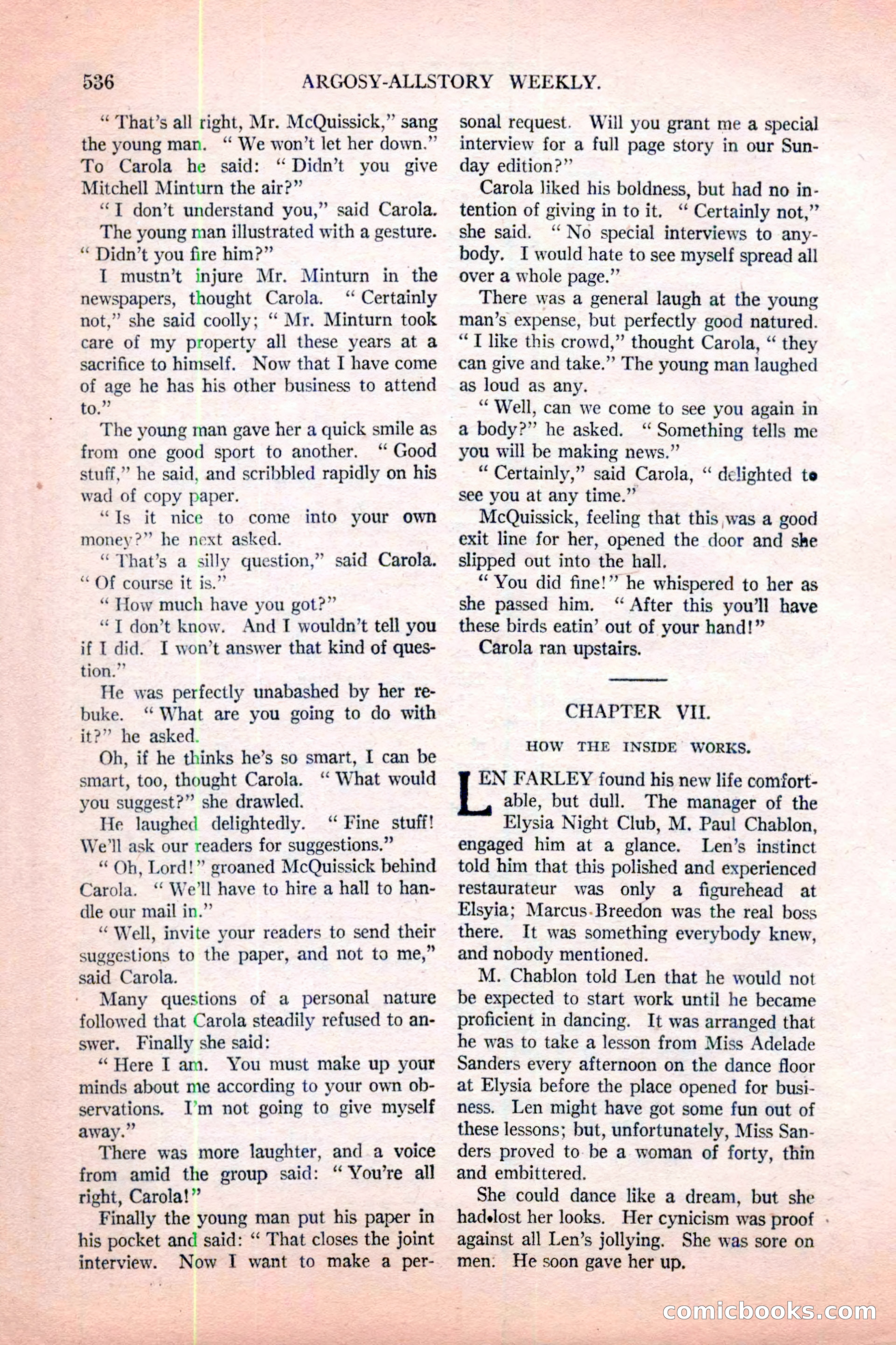 Argosy All-Story Weekly, November 12, 1927 — page 62 of 168