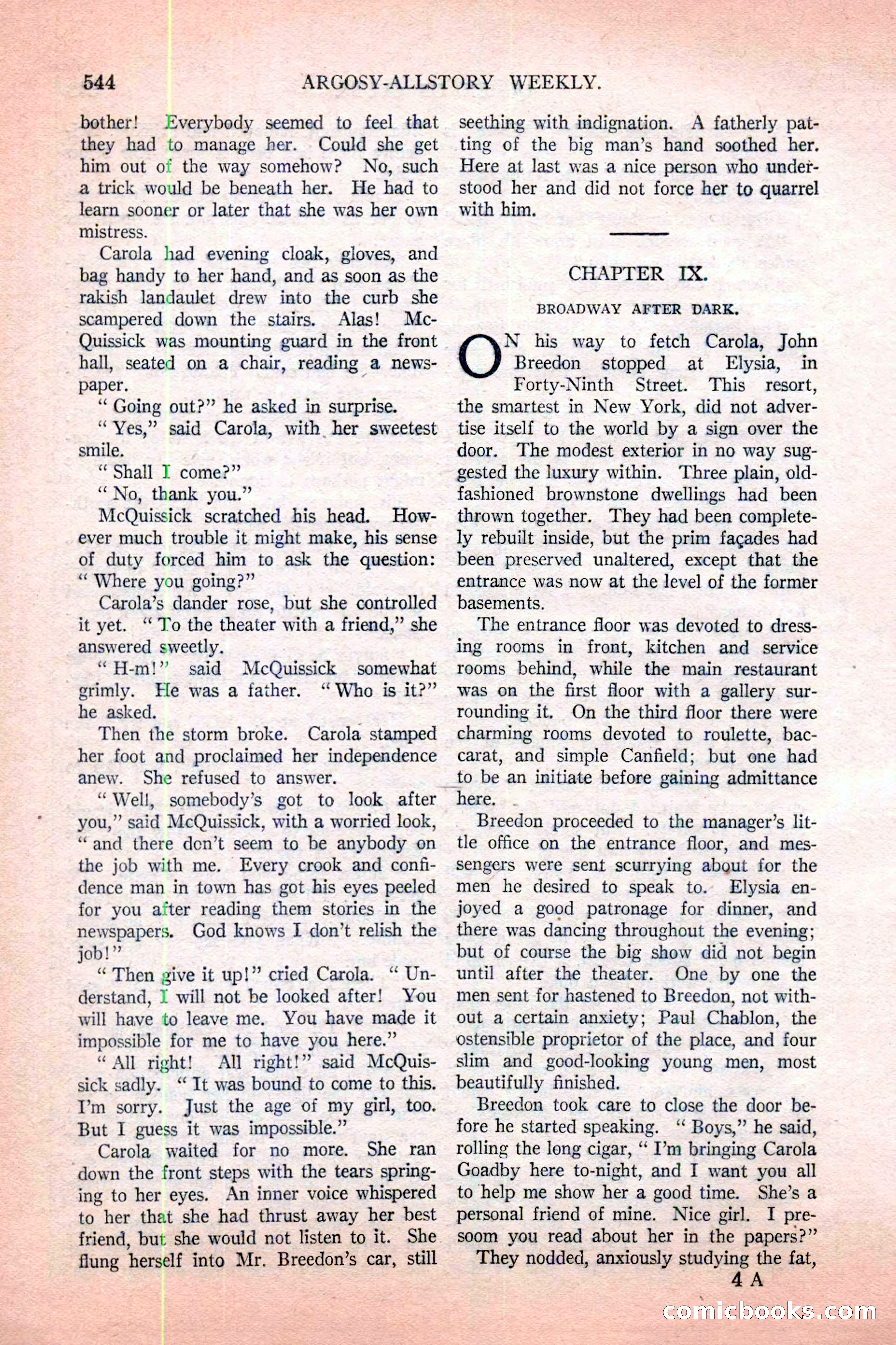 Argosy All-Story Weekly, November 12, 1927 — page 70 of 168