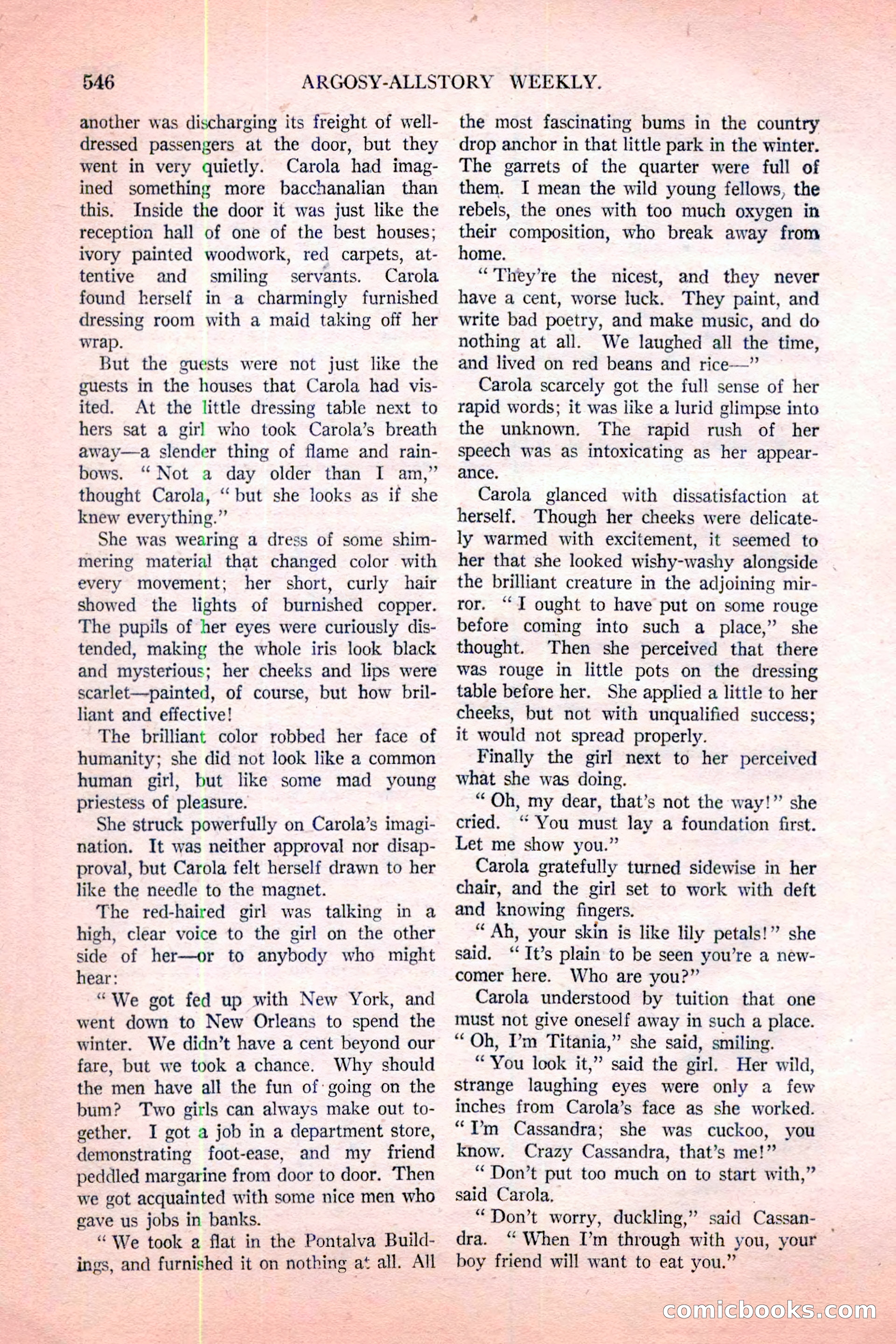 Argosy All-Story Weekly, November 12, 1927 — page 72 of 168
