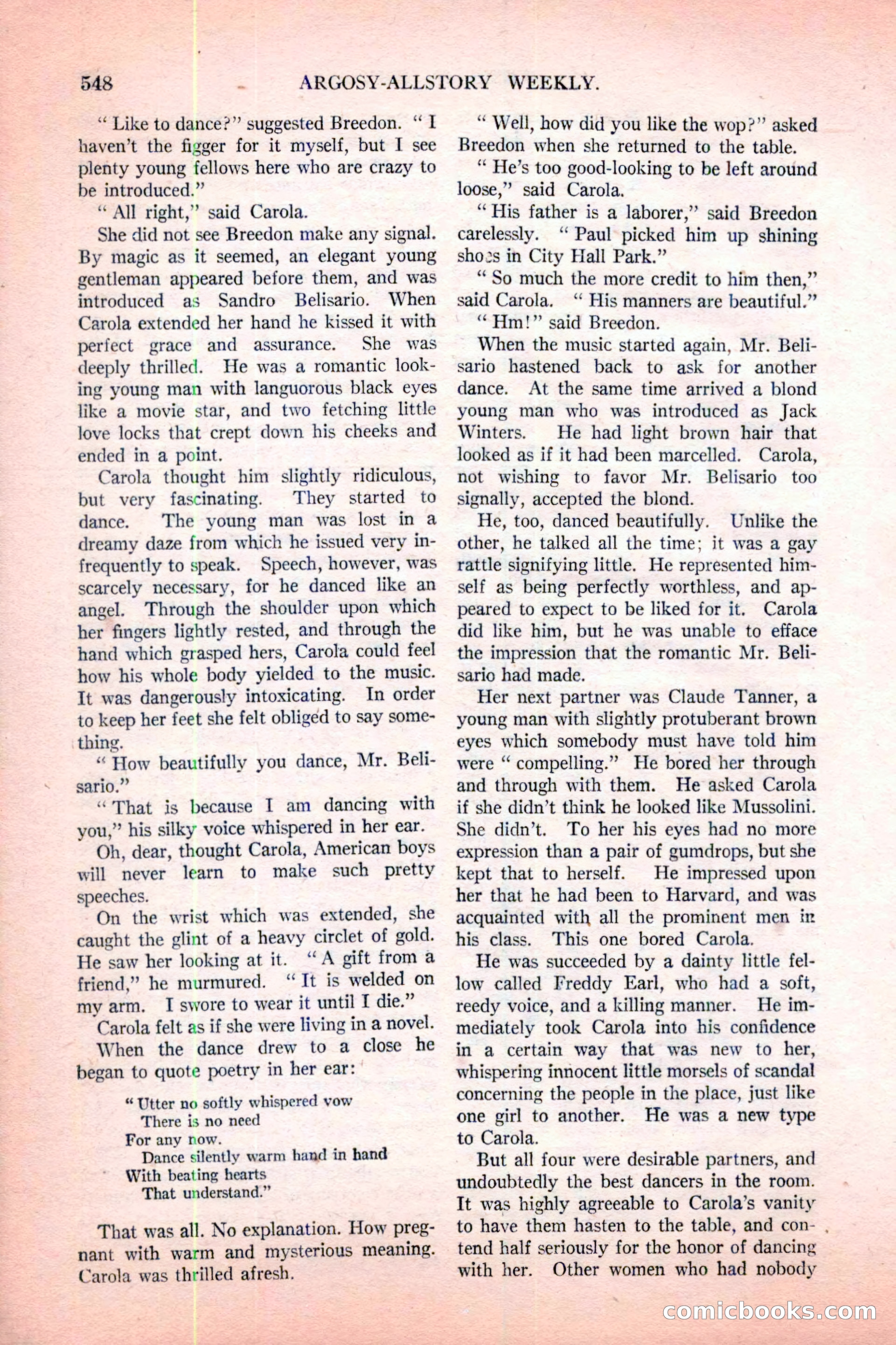 Argosy All-Story Weekly, November 12, 1927 — page 74 of 168