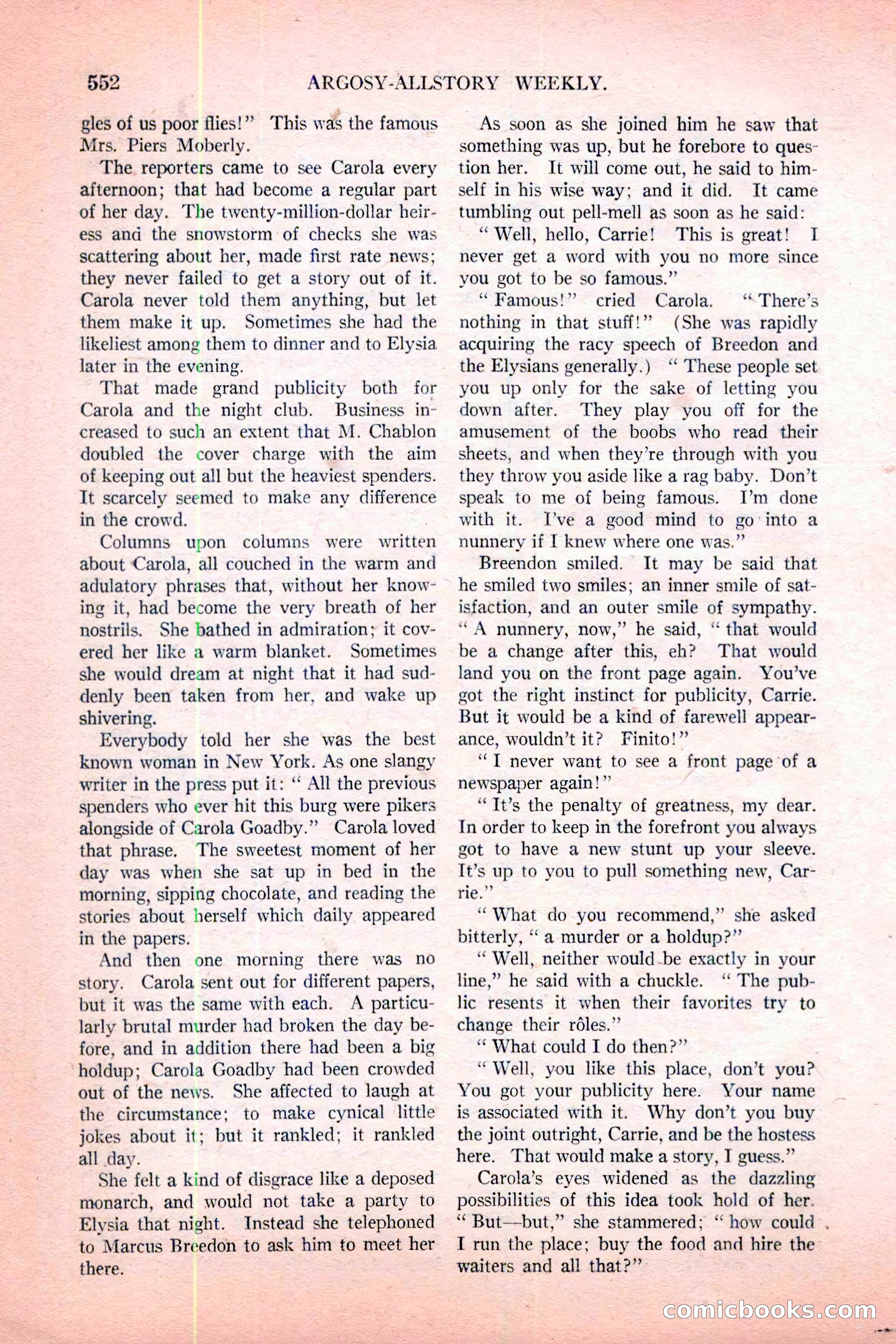 Argosy All-Story Weekly, November 12, 1927 — page 78 of 168