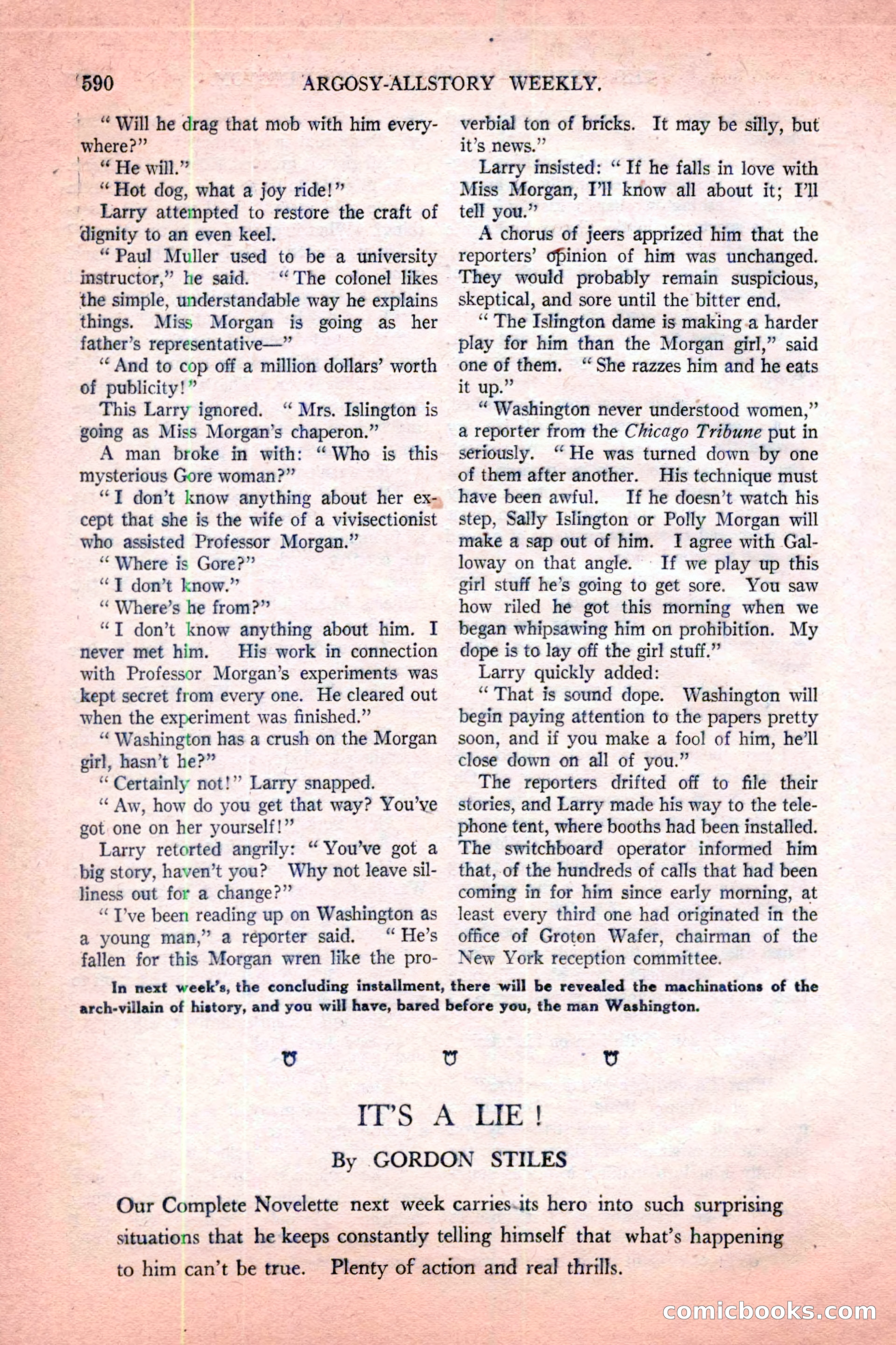 Argosy All-Story Weekly, November 12, 1927 — page 116 of 168