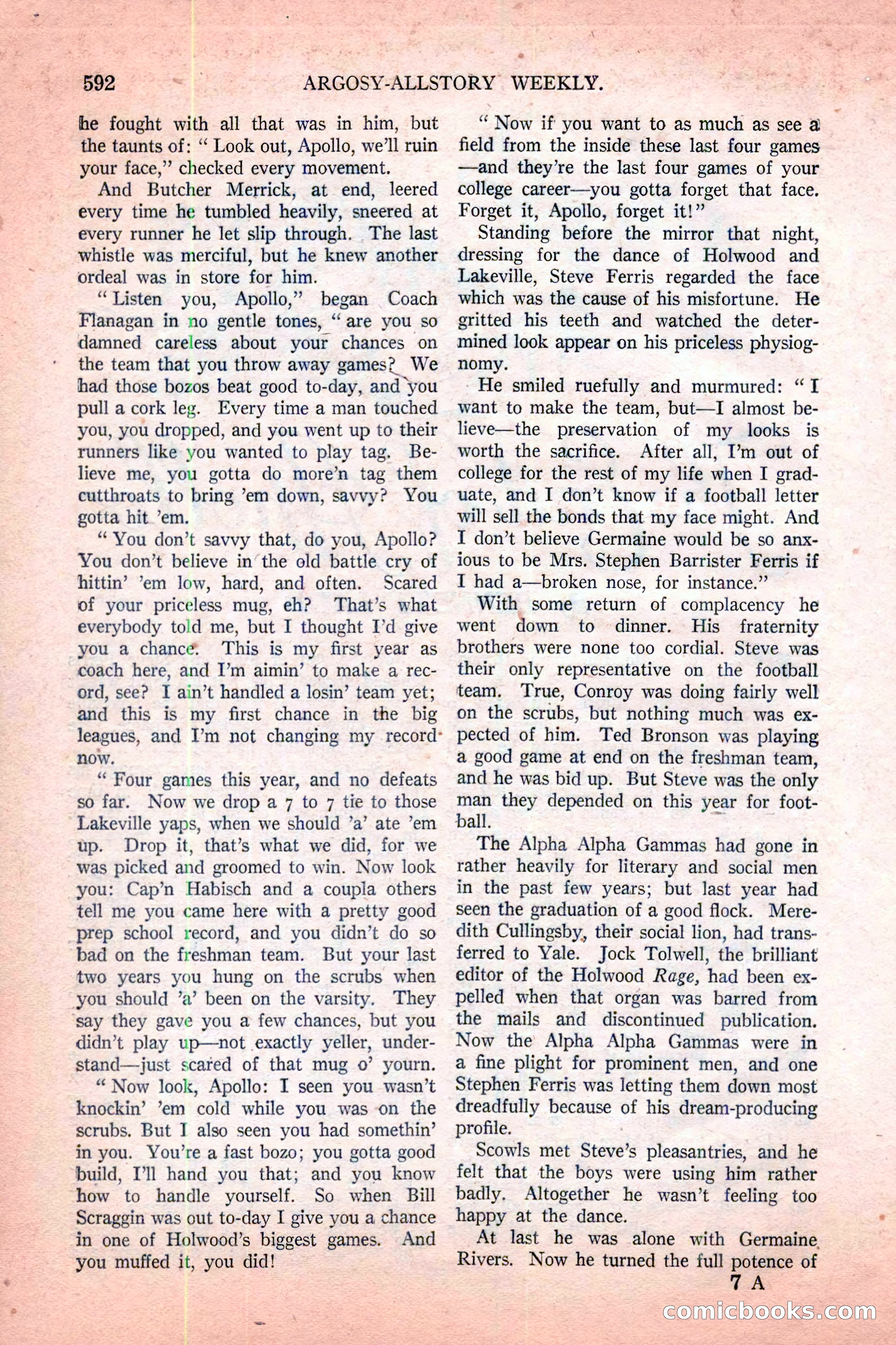 Argosy All-Story Weekly, November 12, 1927 — page 118 of 168