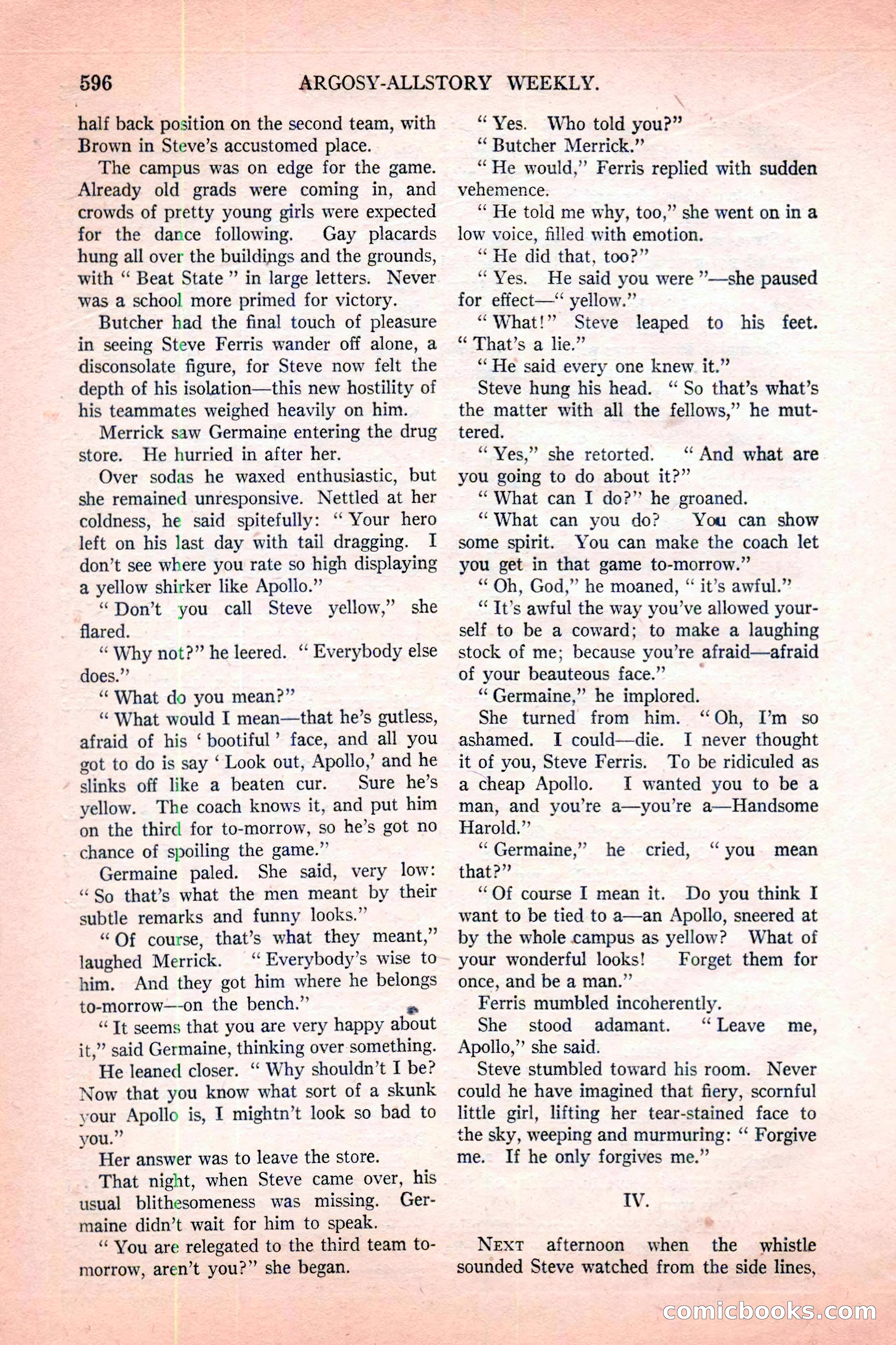 Argosy All-Story Weekly, November 12, 1927 — page 122 of 168