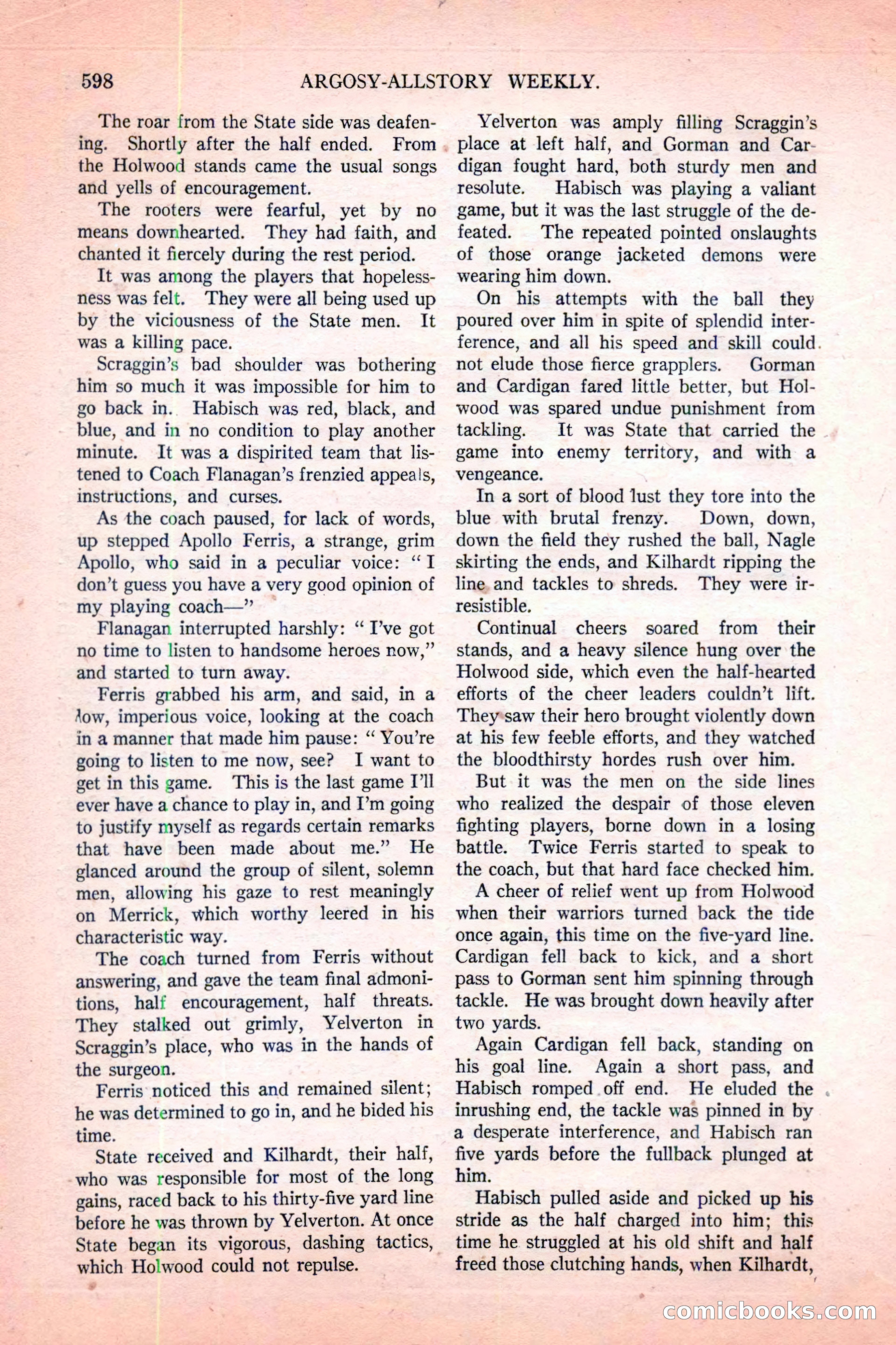Argosy All-Story Weekly, November 12, 1927 — page 124 of 168