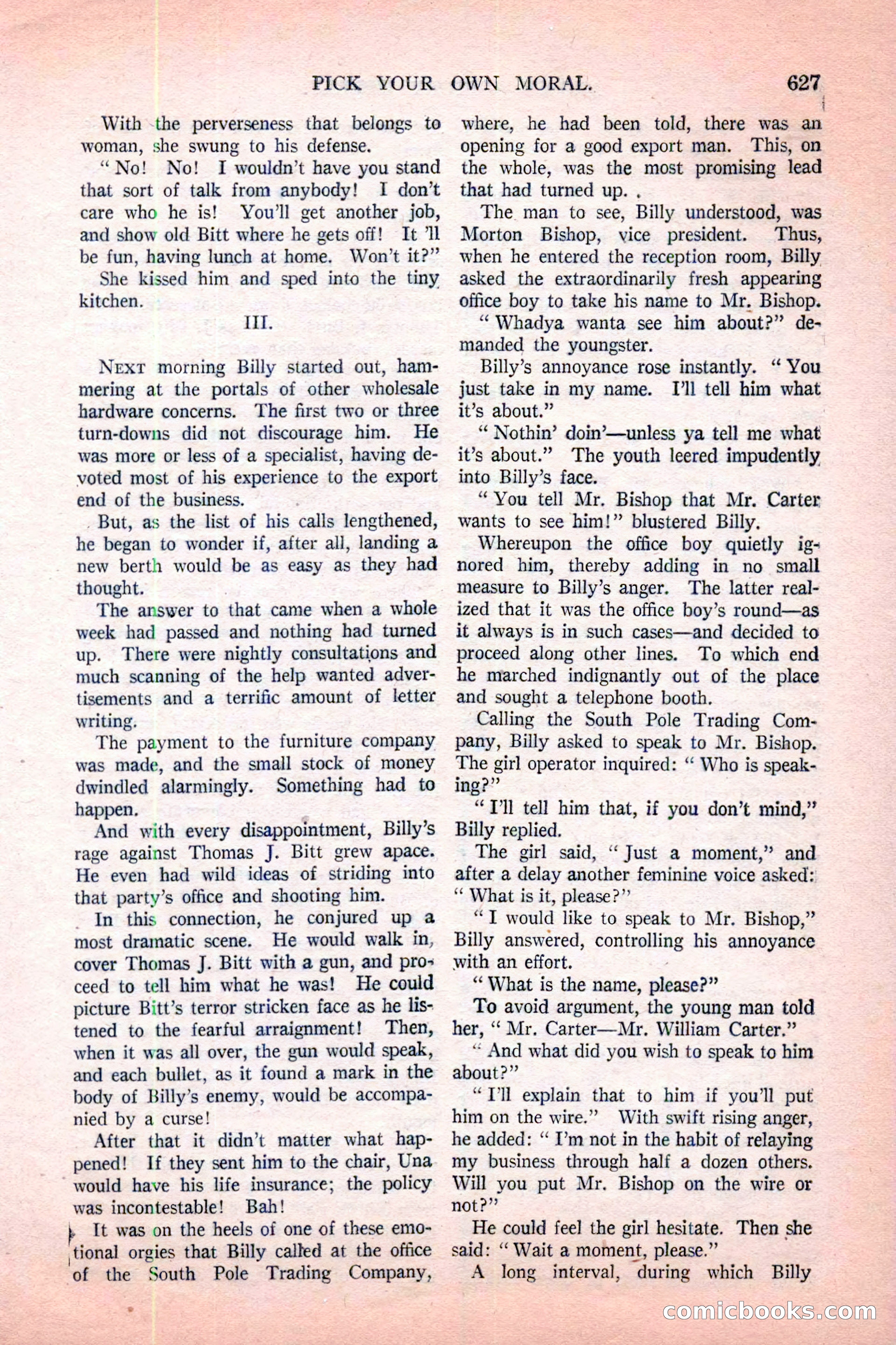 Argosy All-Story Weekly, November 12, 1927 — page 153 of 168