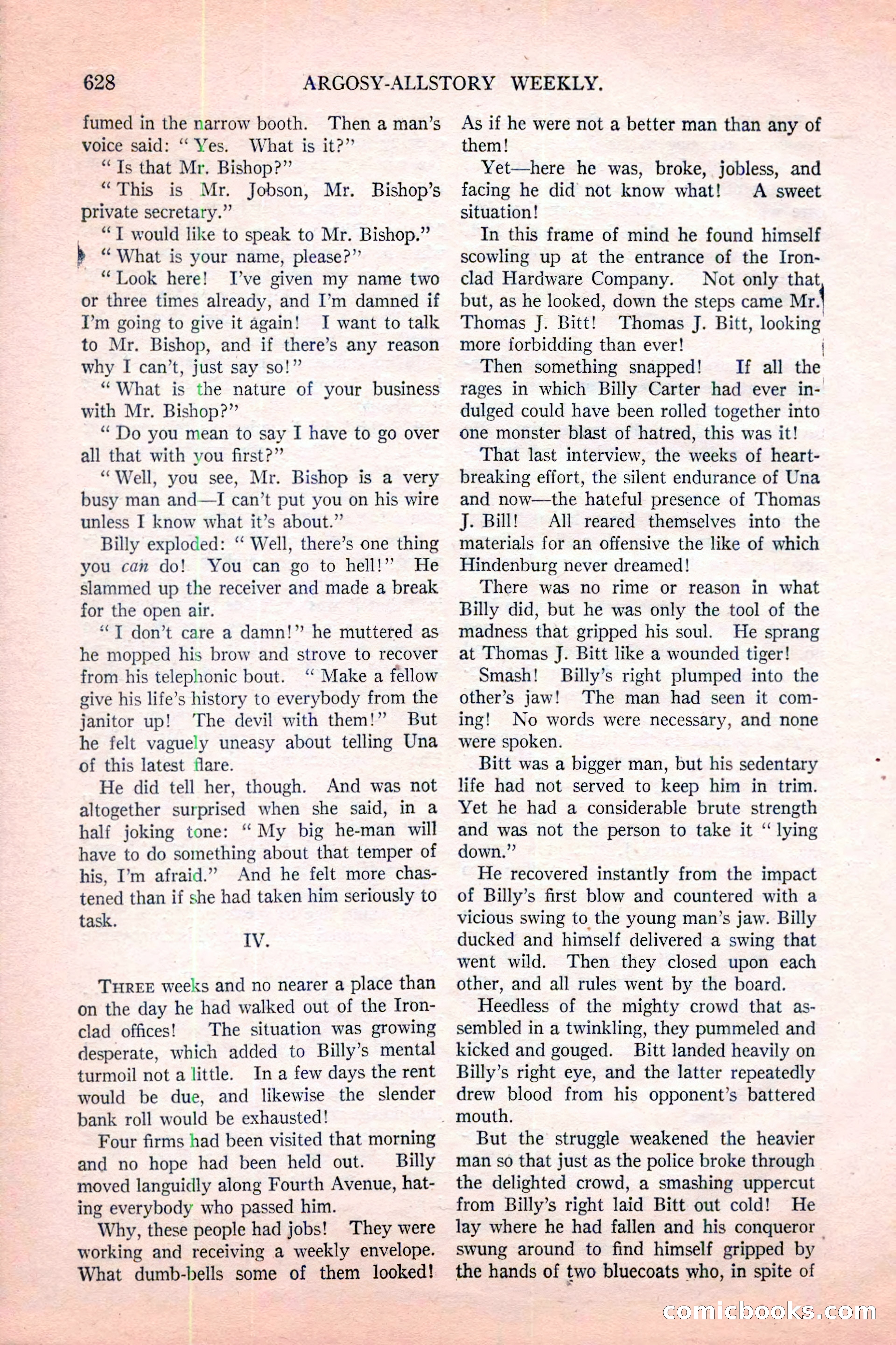 Argosy All-Story Weekly, November 12, 1927 — page 154 of 168