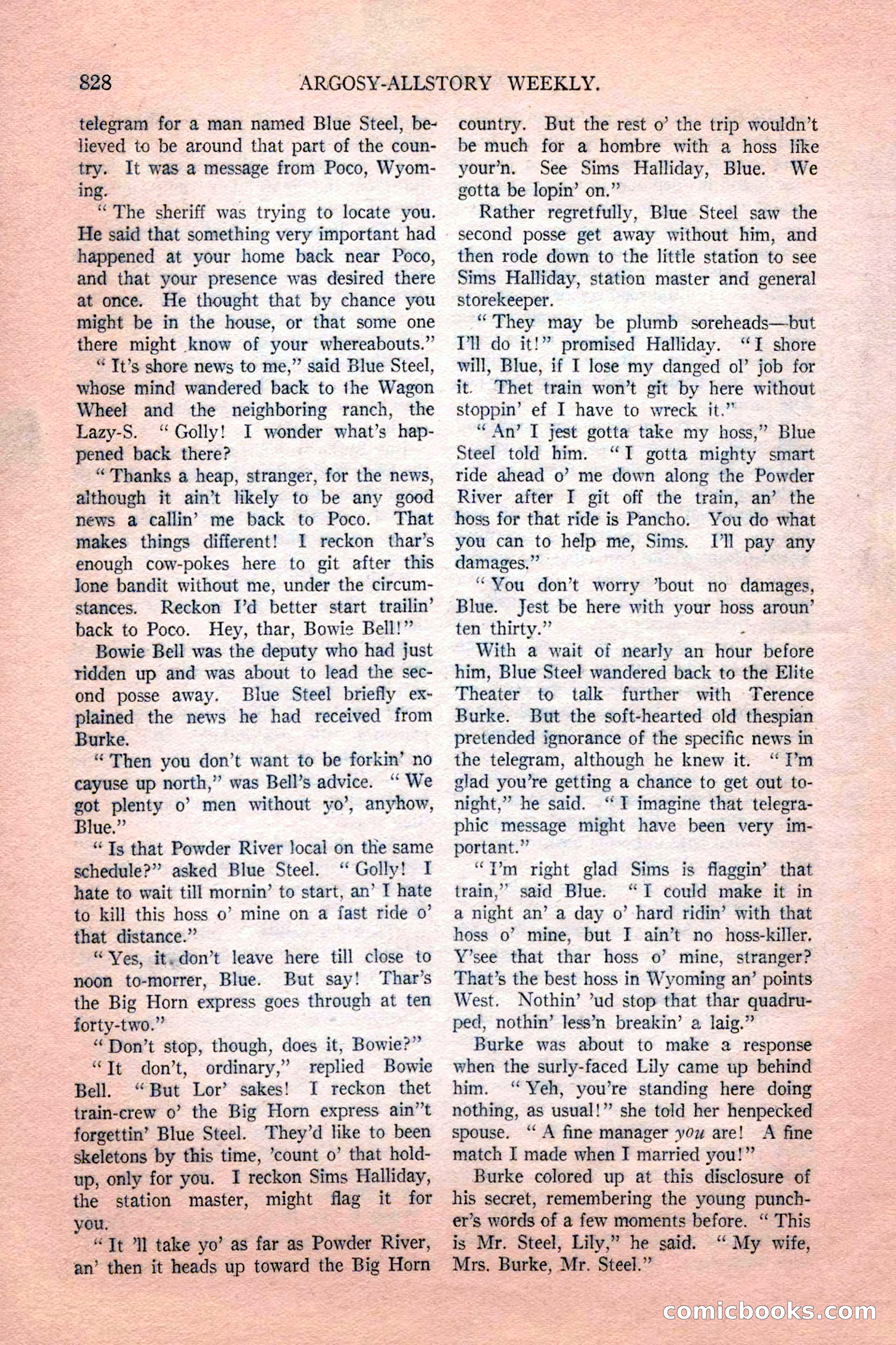 Argosy All-Story Weekly, February 18, 1928 — page 30 of 164