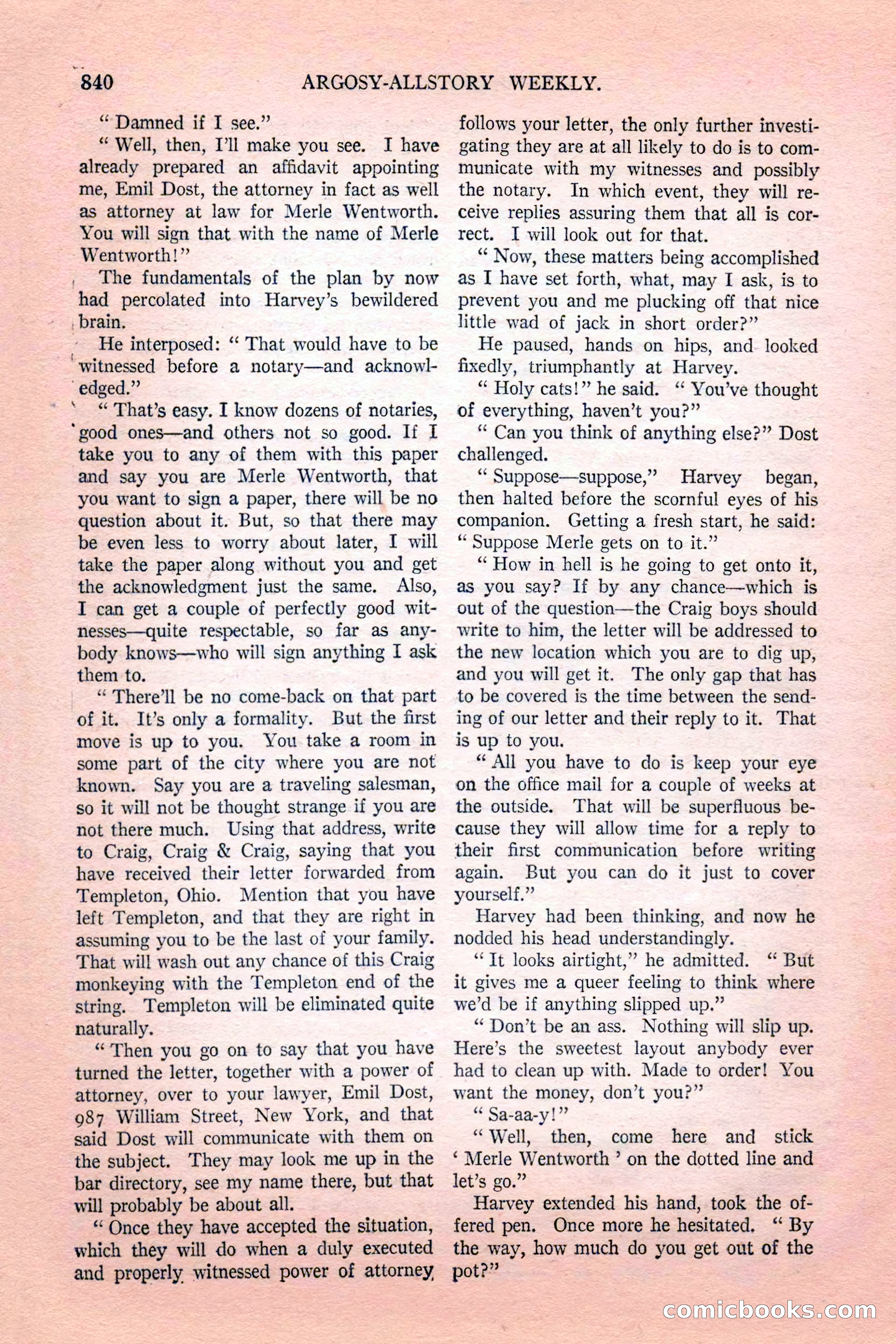 Argosy All-Story Weekly, February 18, 1928 — page 42 of 164