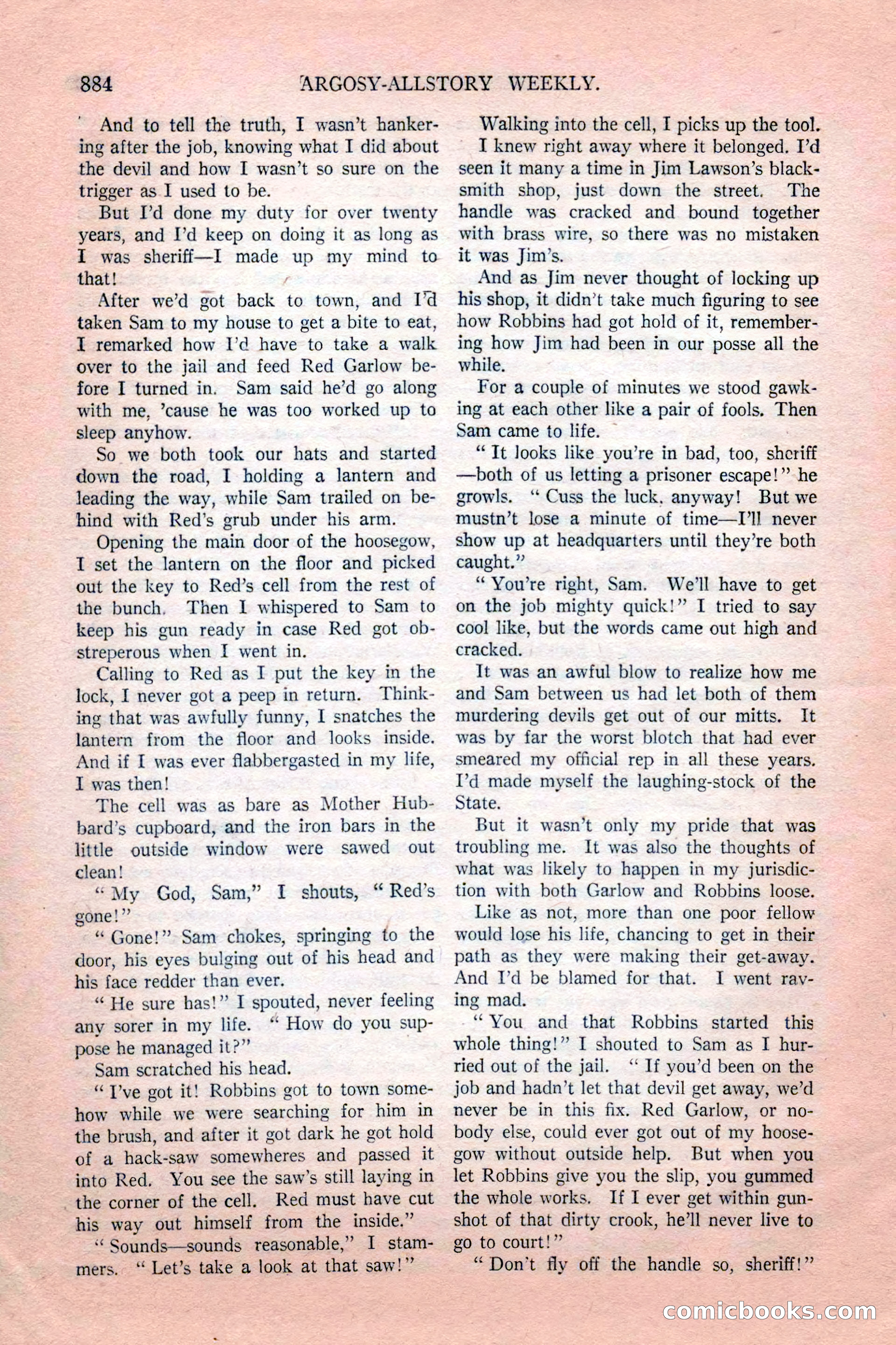 Argosy All-Story Weekly, February 18, 1928 — page 86 of 164