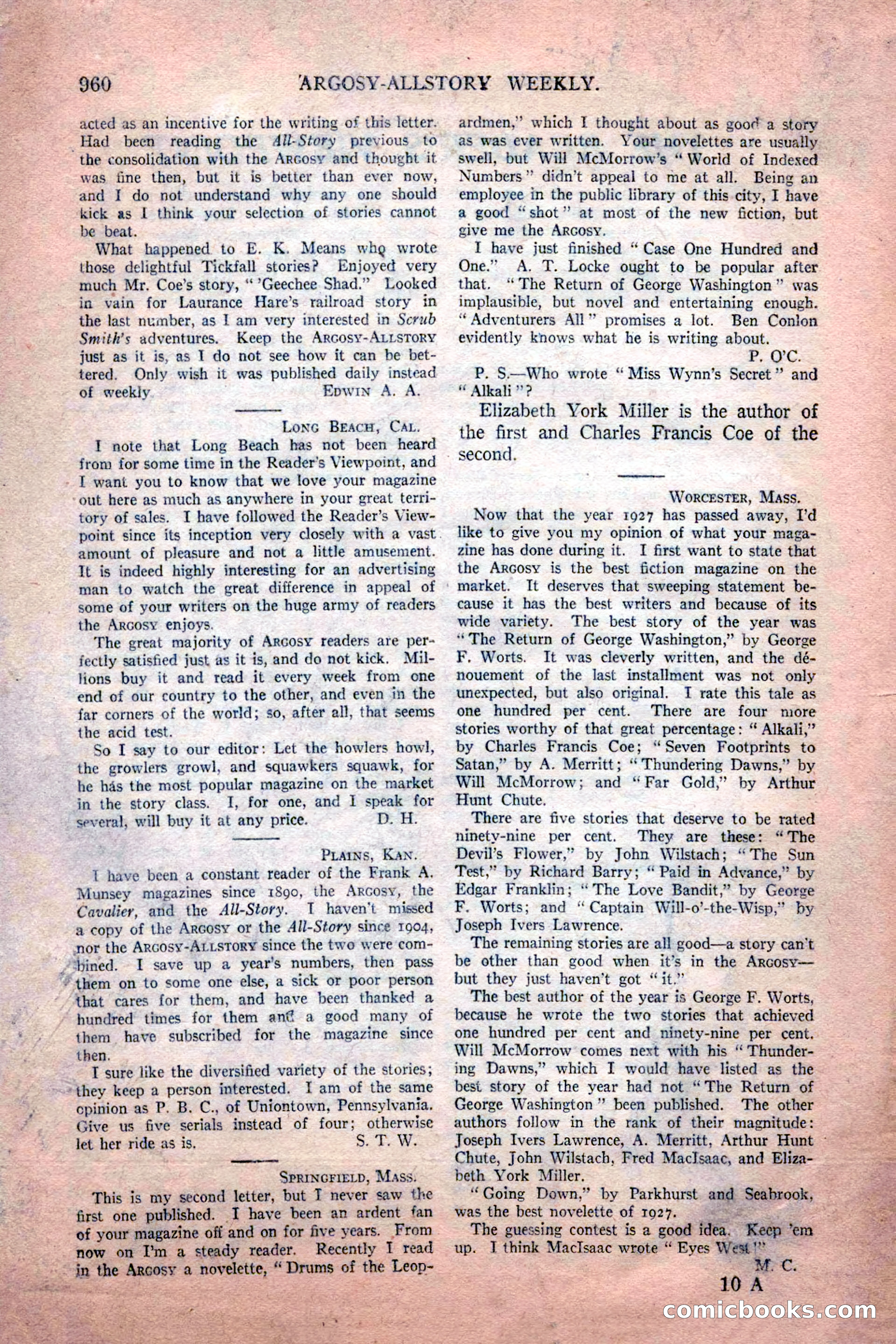 Argosy All-Story Weekly, February 18, 1928 — page 162 of 164
