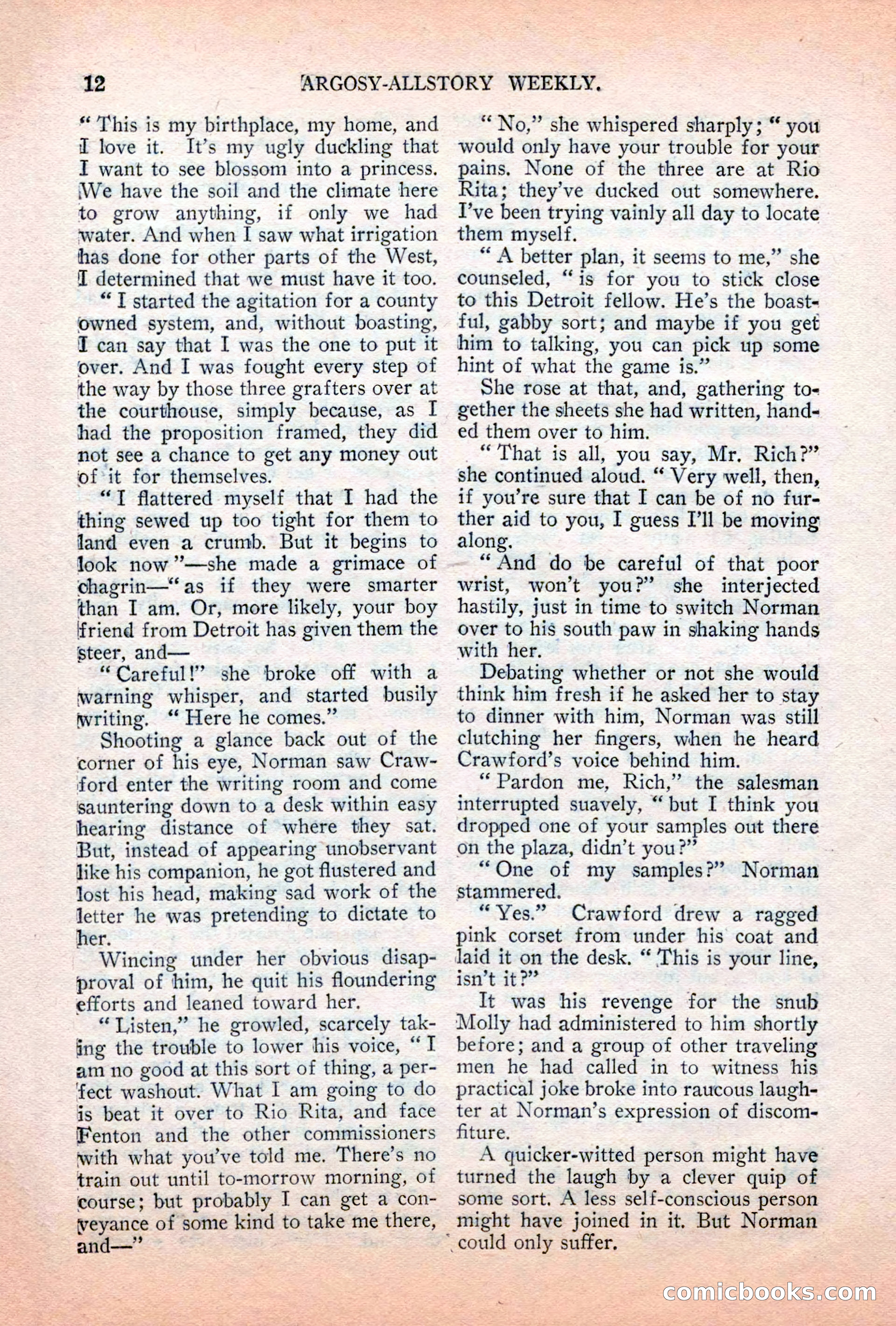 Argosy All-Story Weekly, April 7, 1928 — page 22 of 160