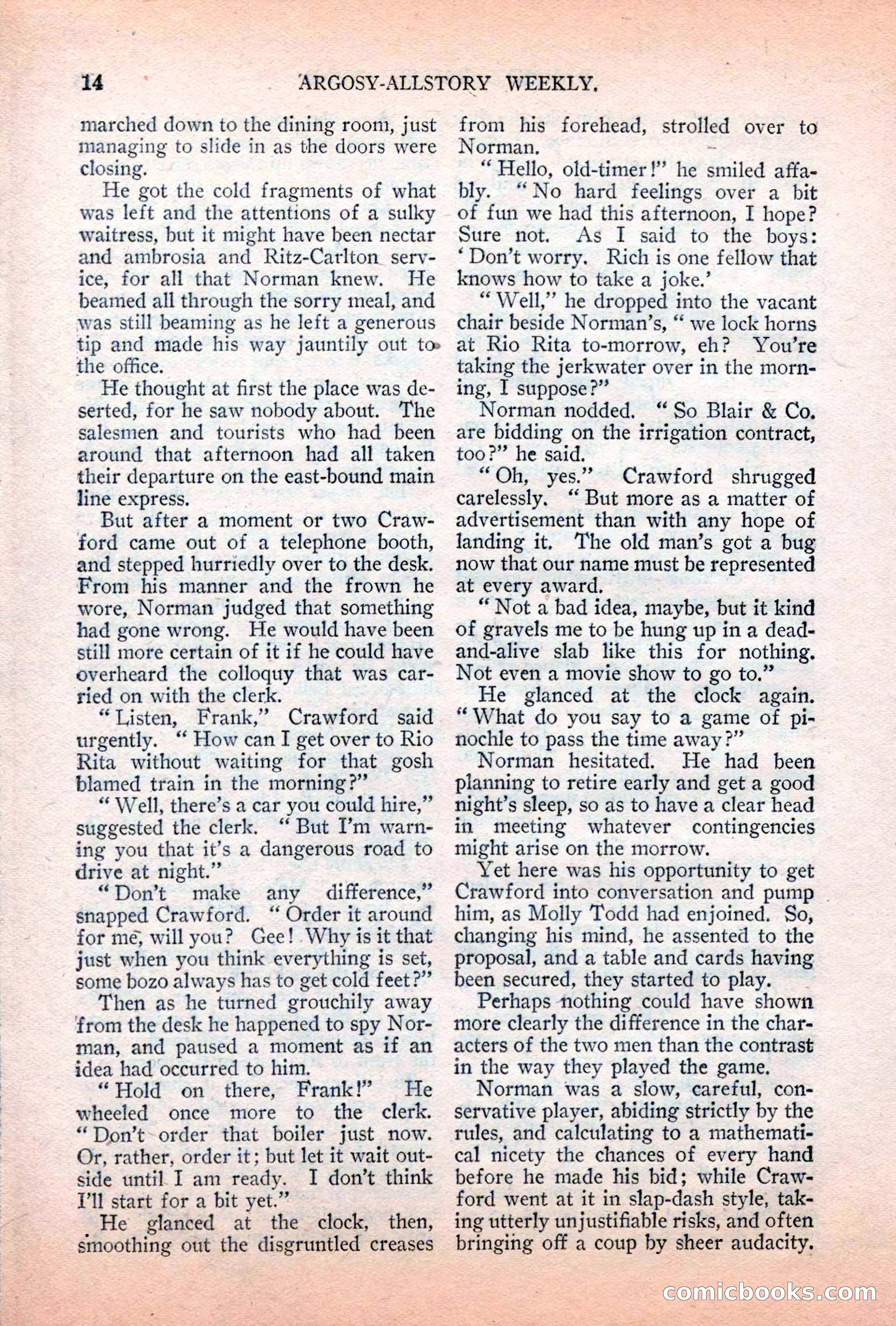 Argosy All-Story Weekly, April 7, 1928 — page 24 of 160
