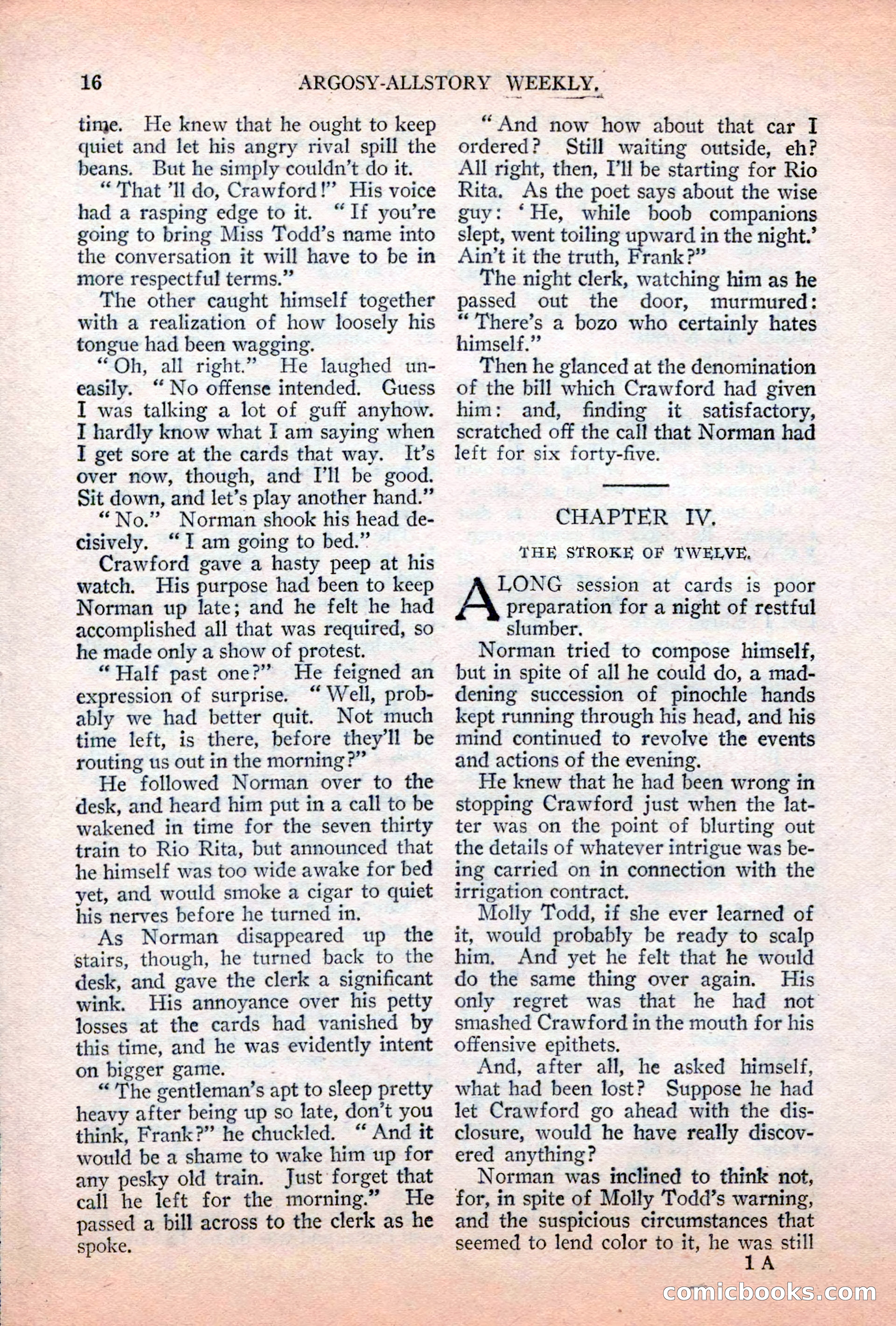 Argosy All-Story Weekly, April 7, 1928 — page 26 of 160