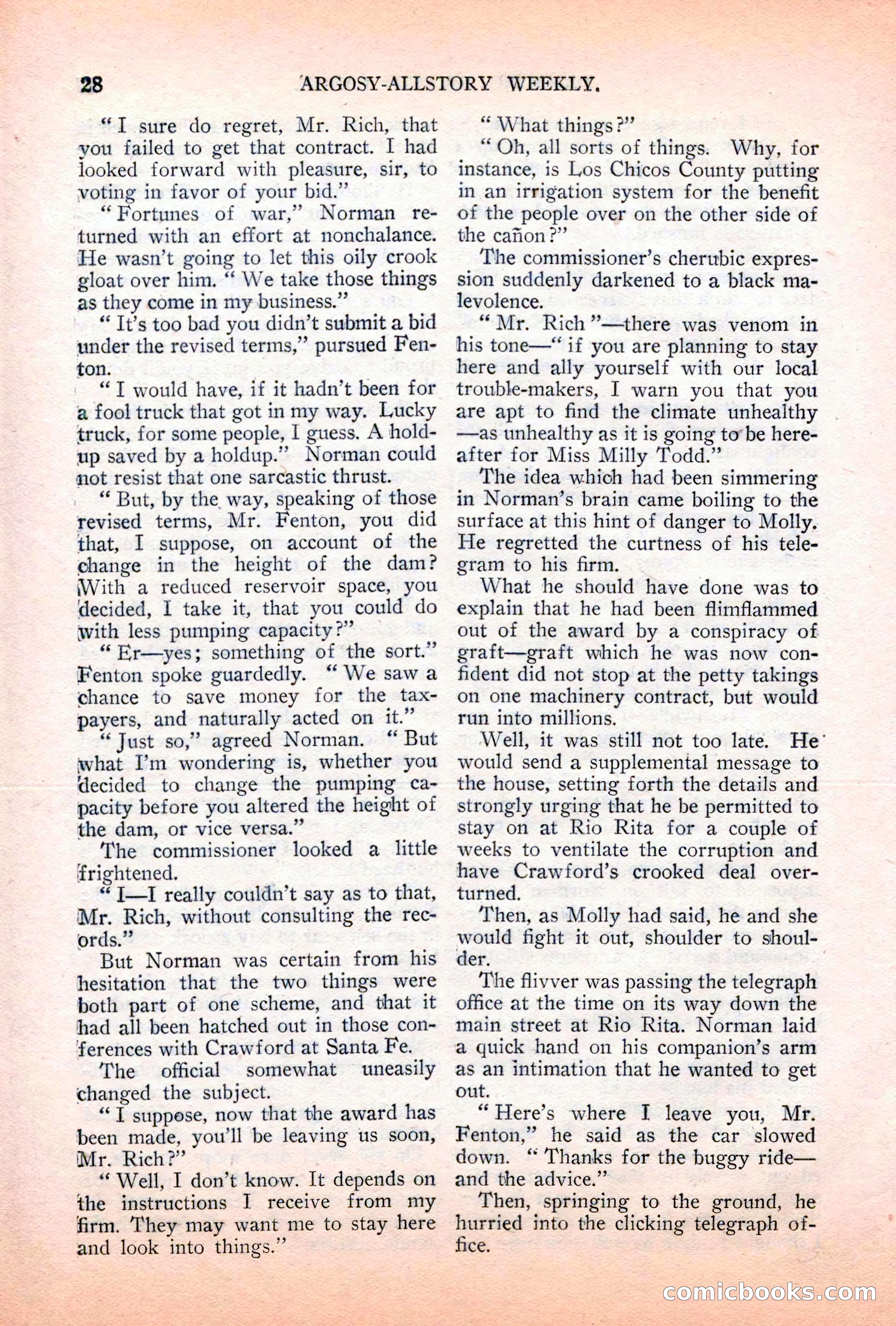 Argosy All-Story Weekly, April 7, 1928 — page 38 of 160