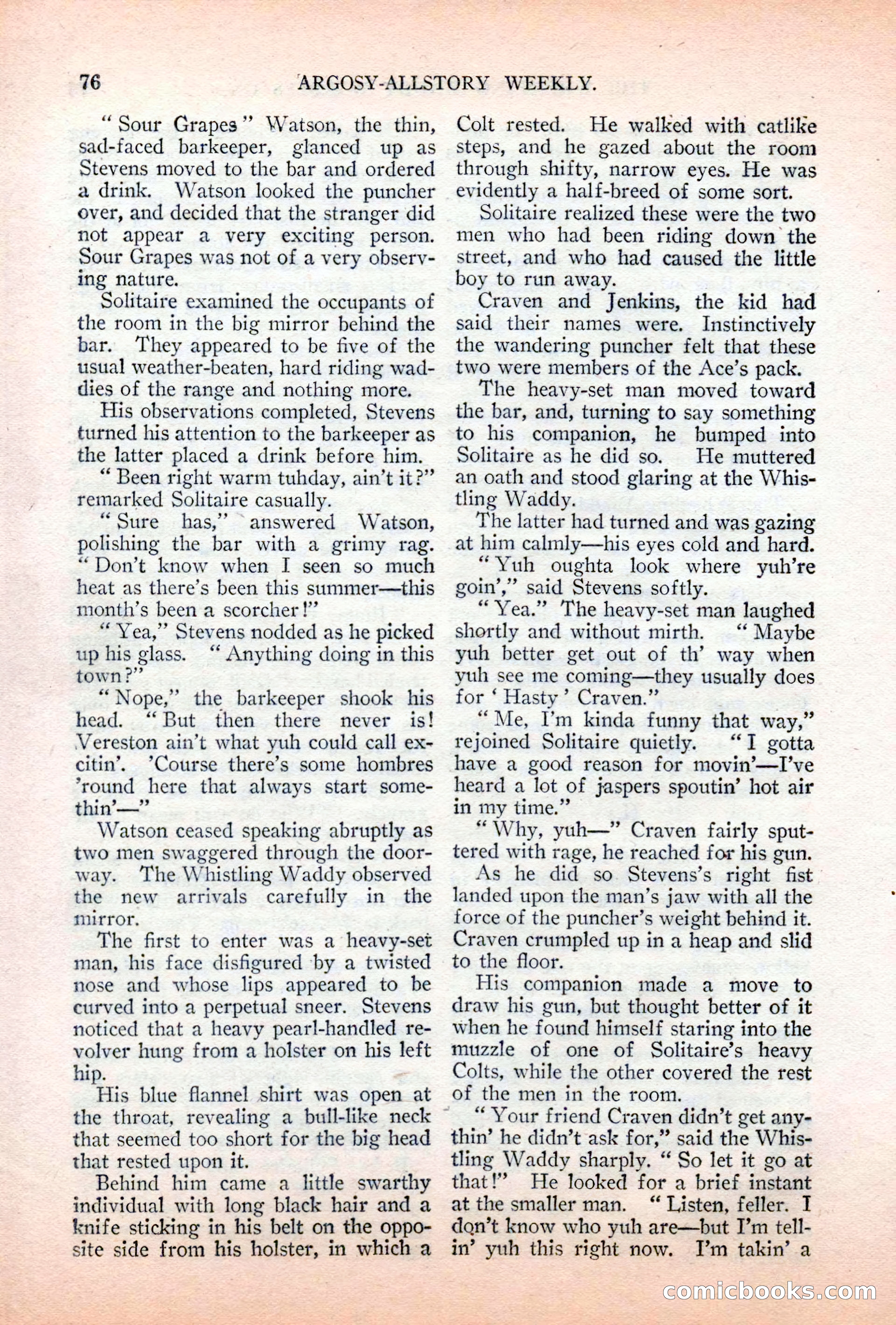 Argosy All-Story Weekly, April 7, 1928 — page 86 of 160