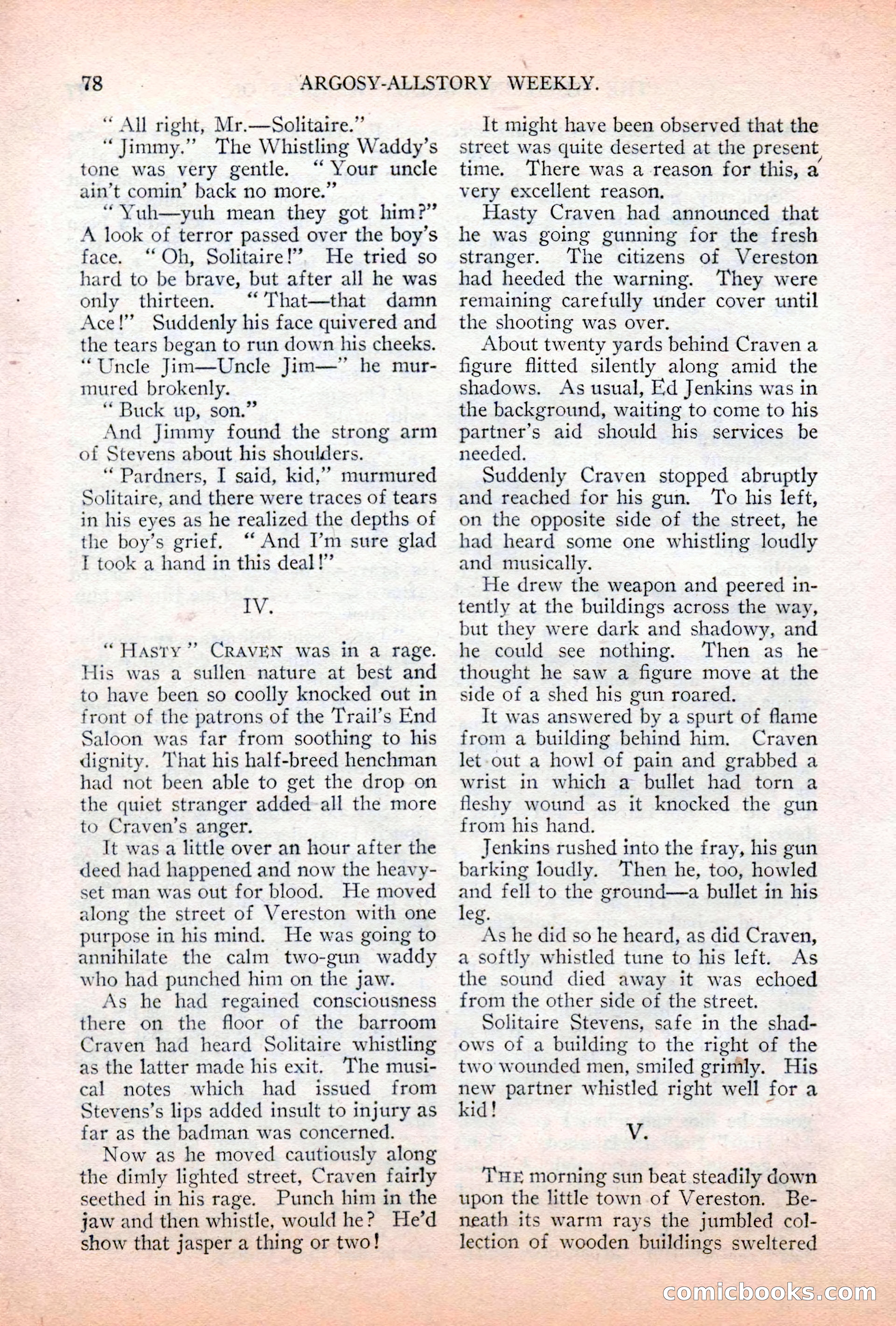 Argosy All-Story Weekly, April 7, 1928 — page 88 of 160