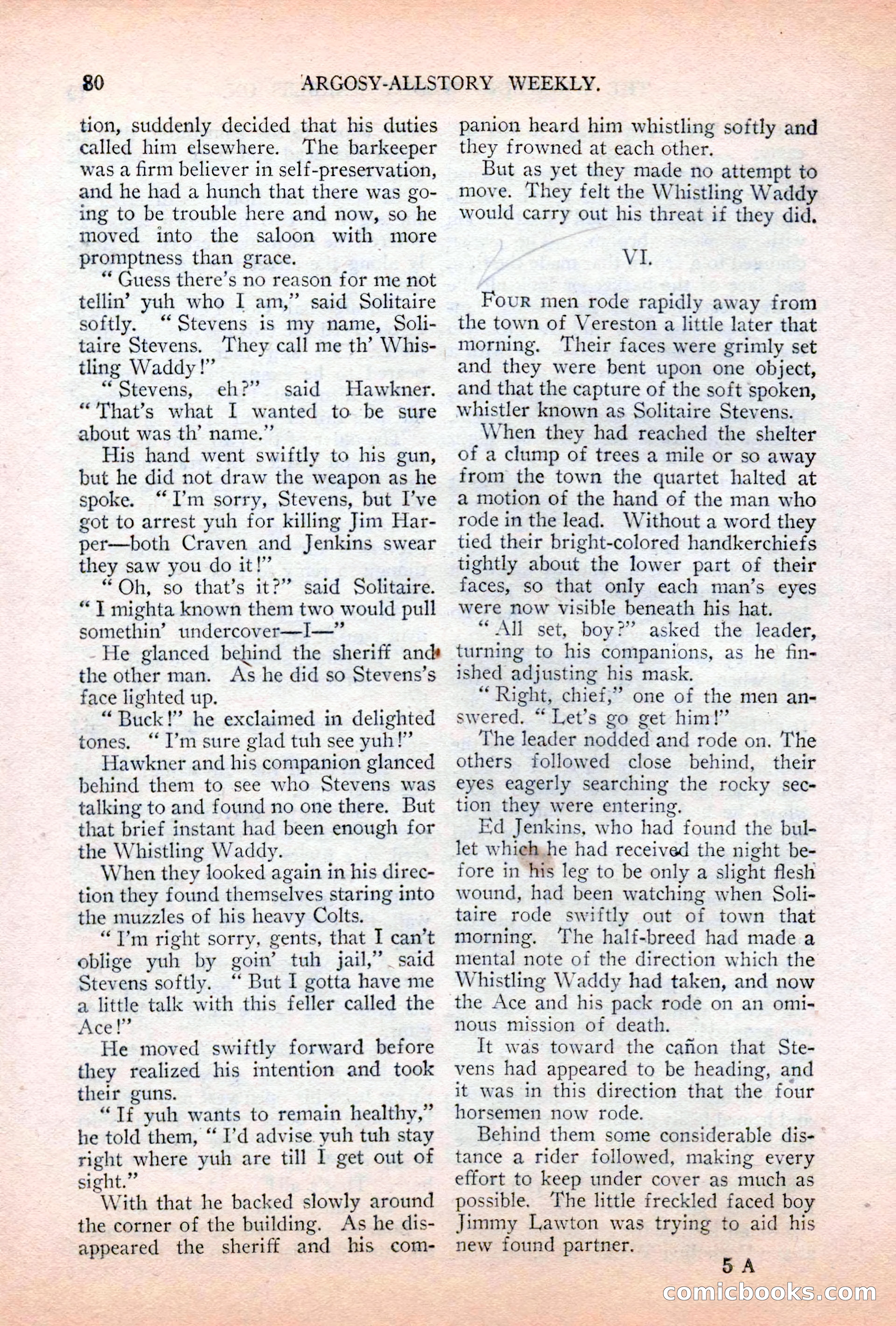 Argosy All-Story Weekly, April 7, 1928 — page 90 of 160