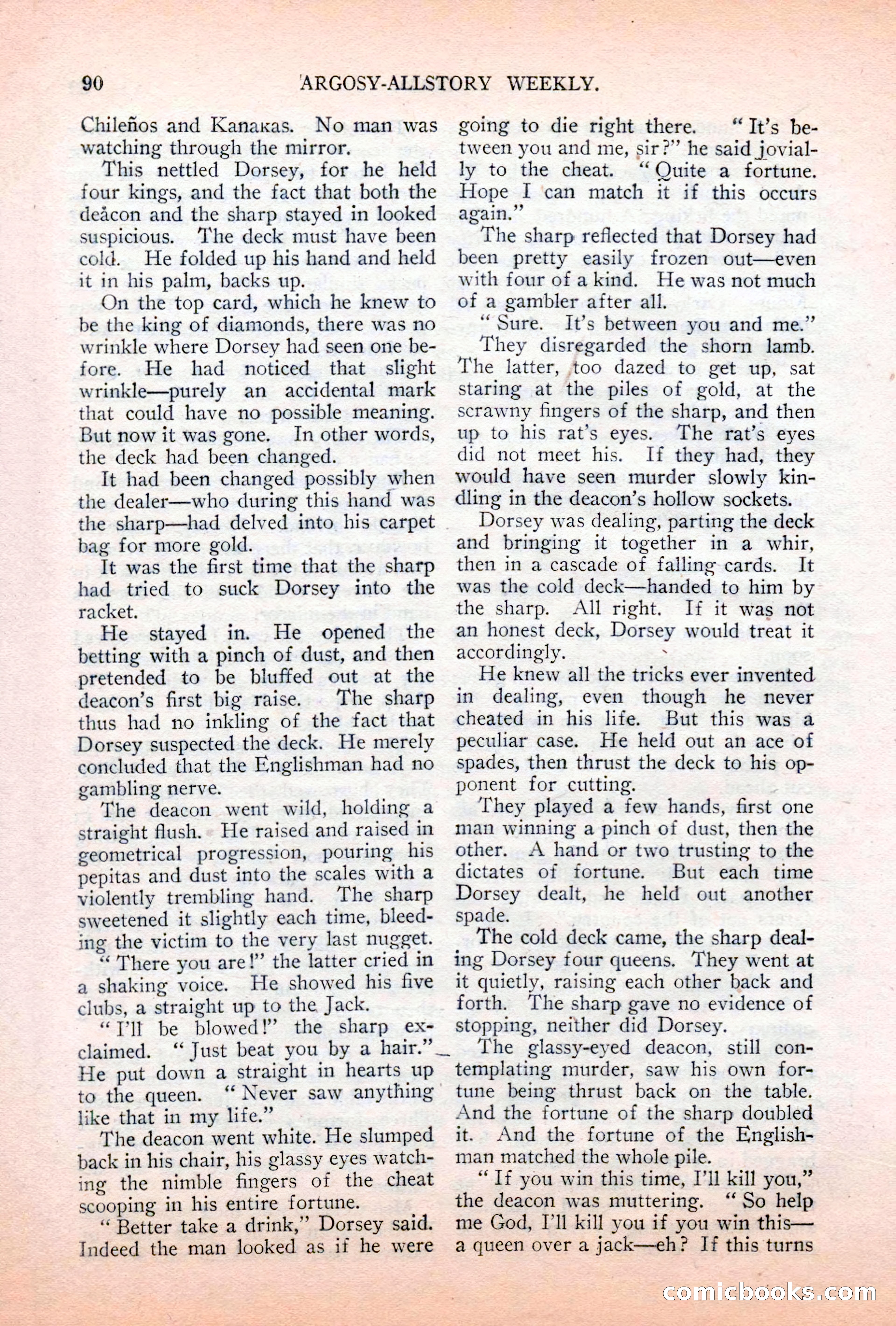 Argosy All-Story Weekly, April 7, 1928 — page 100 of 160