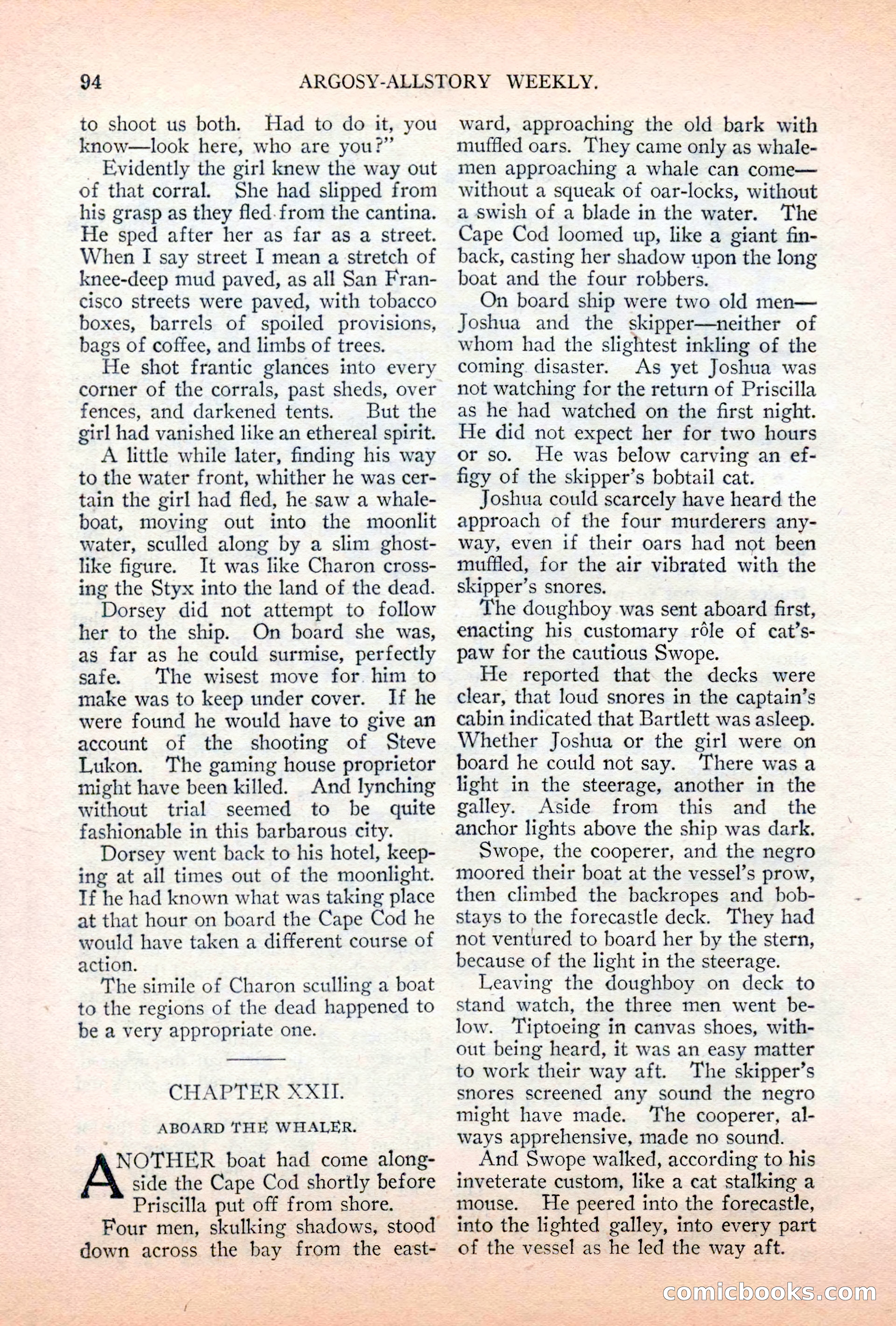 Argosy All-Story Weekly, April 7, 1928 — page 104 of 160