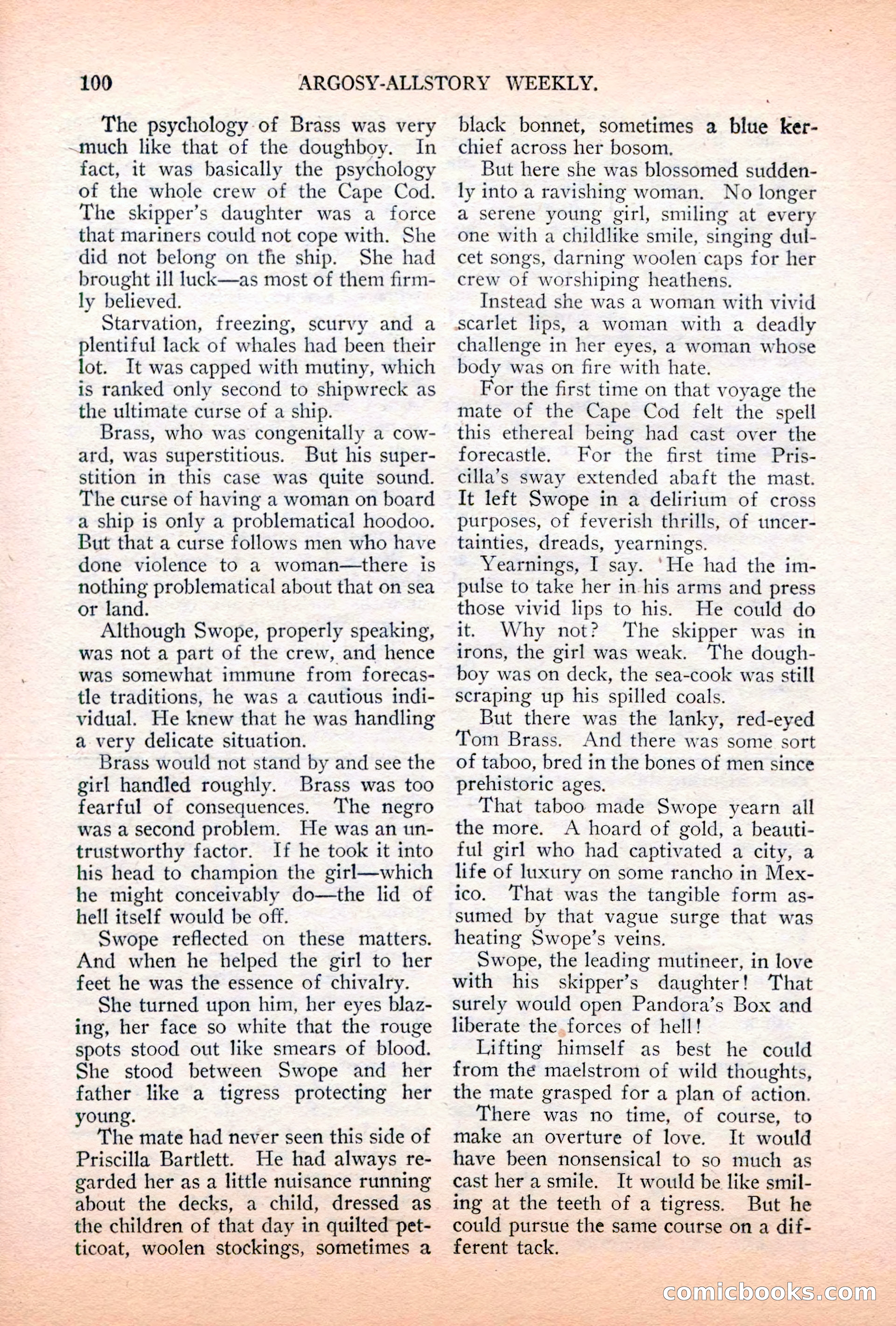 Argosy All-Story Weekly, April 7, 1928 — page 110 of 160
